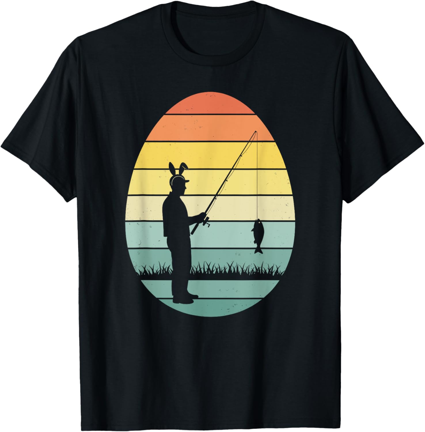 Retro Fishing Easter Egg T-Shirt for Men and Women - Perfect for Easter Fun - 4