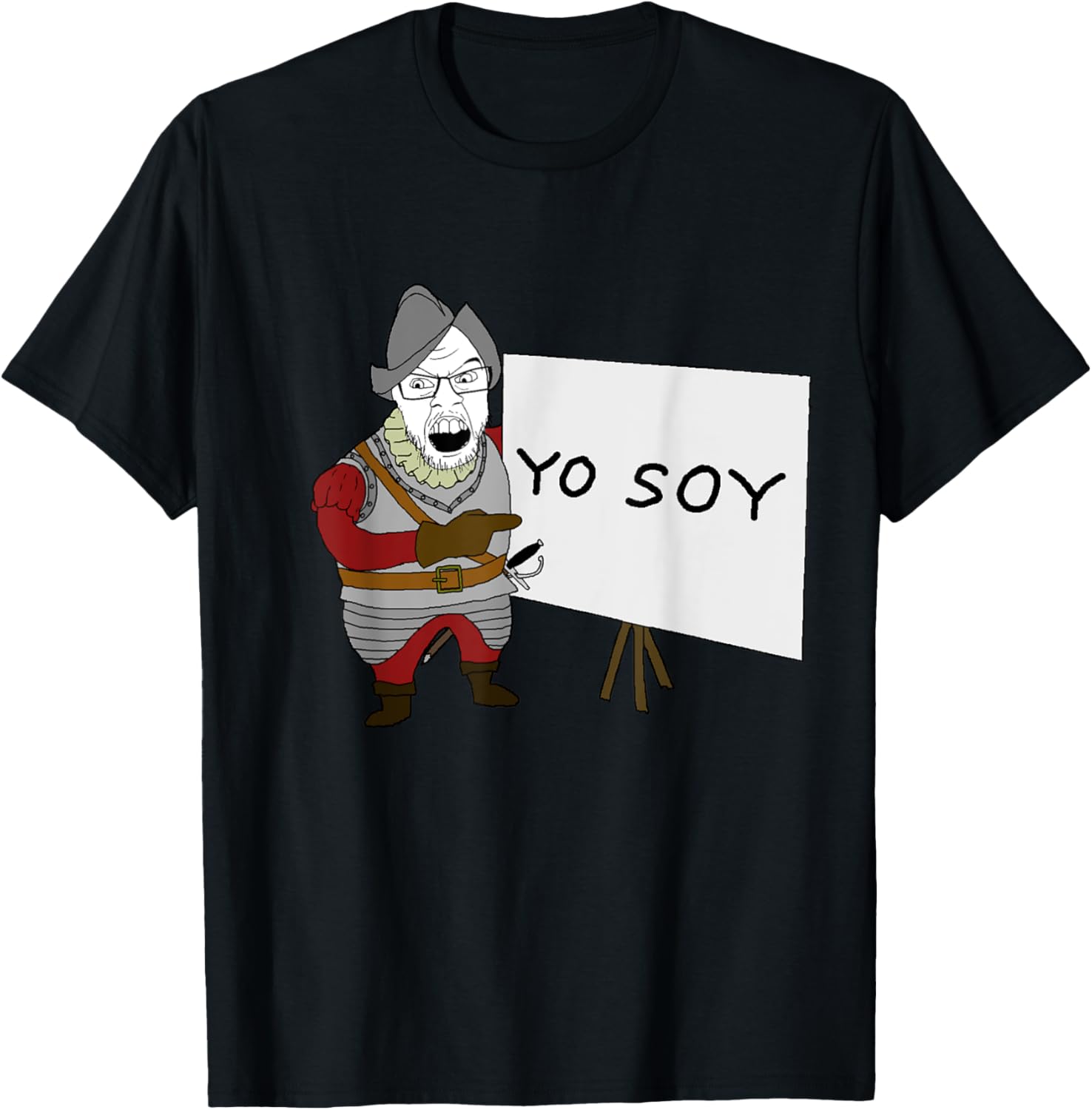 Soyjak Conquistador Wojak Soyboy T-Shirt for Spanish Teachers - 8