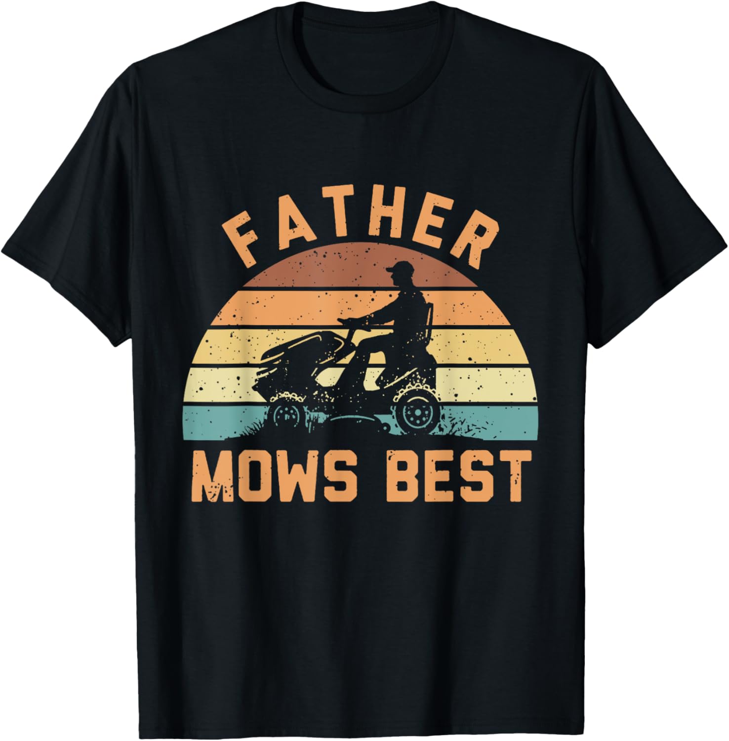Father Mows Best Funny Retro Dad T-Shirt for Mowing Enthusiasts - 10