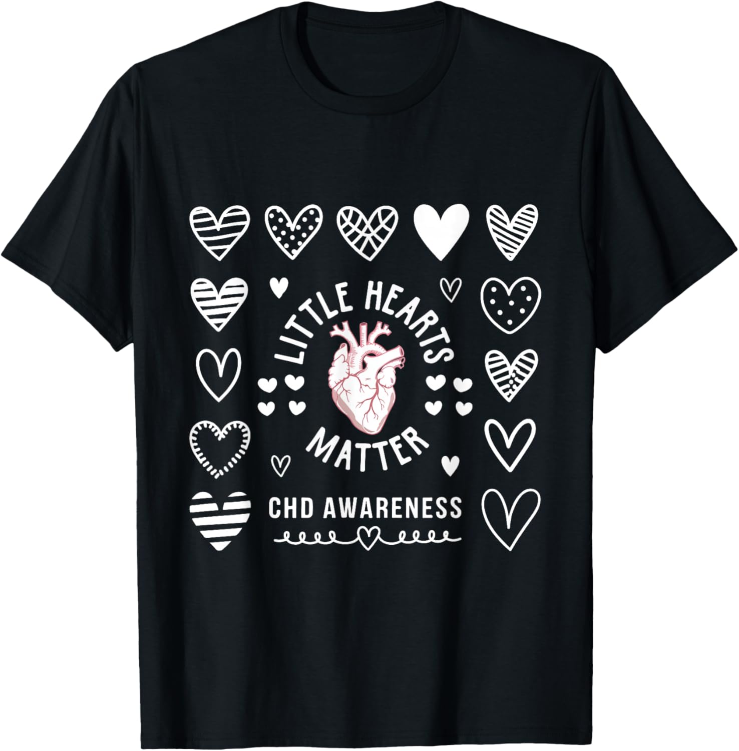 Heart Anatomy Valentine CHD Awareness T-Shirt for Heart Health Support - 6