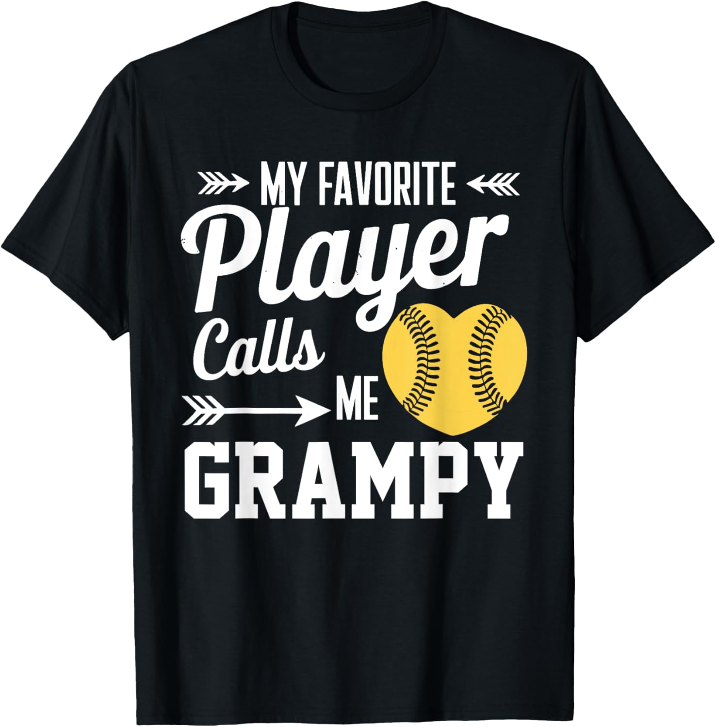 My Favorite Player Calls Me Grampy Softball T-Shirt for Proud Grandparents - 8