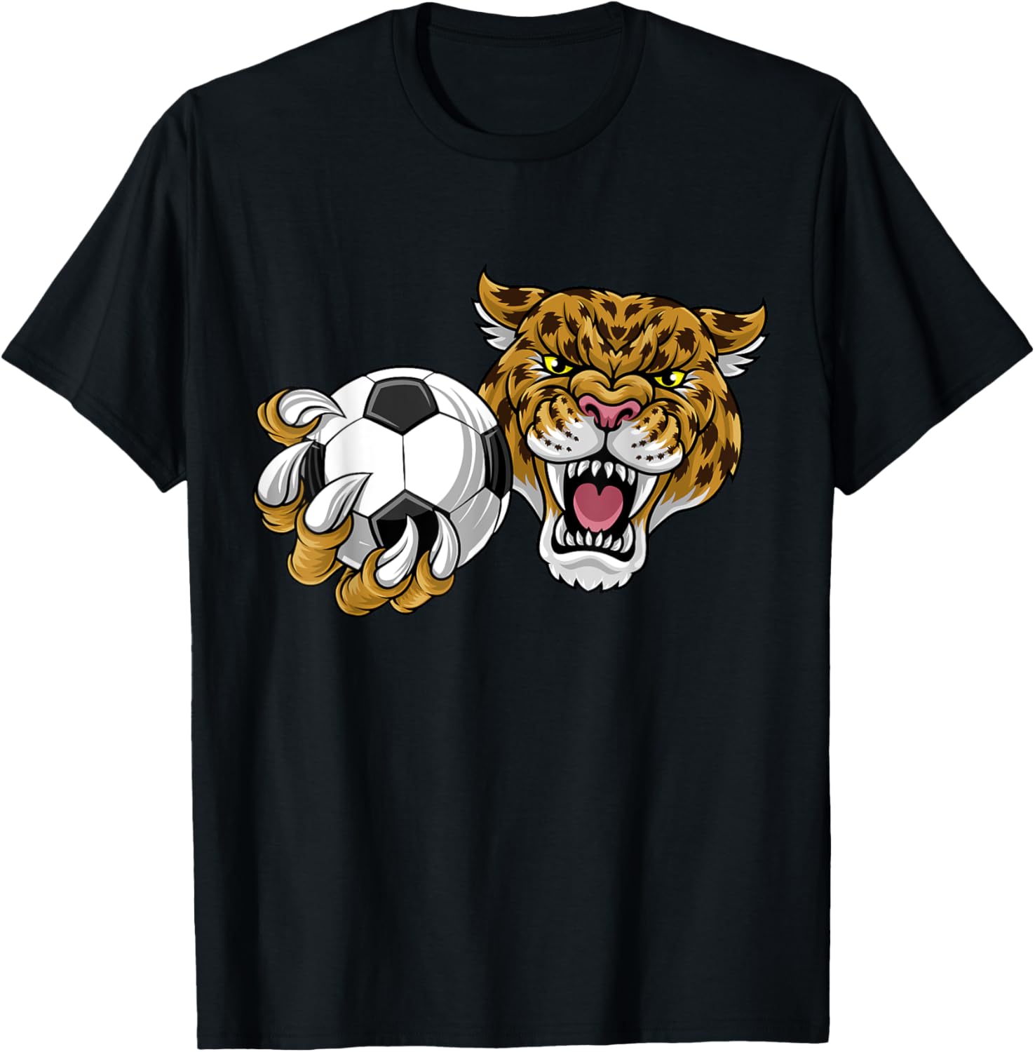 Jaguar Leopard Cheetah Soccer Ball Cartoon Character T-Shirt for Kids - 16