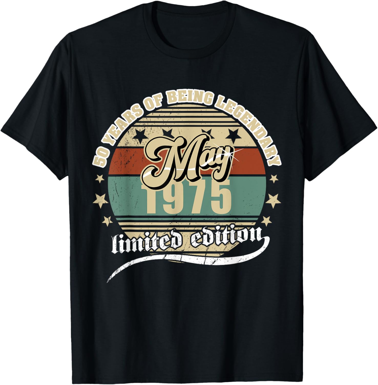Vintage 50th Birthday May 1975 T-Shirt for Legendary Celebration - 13