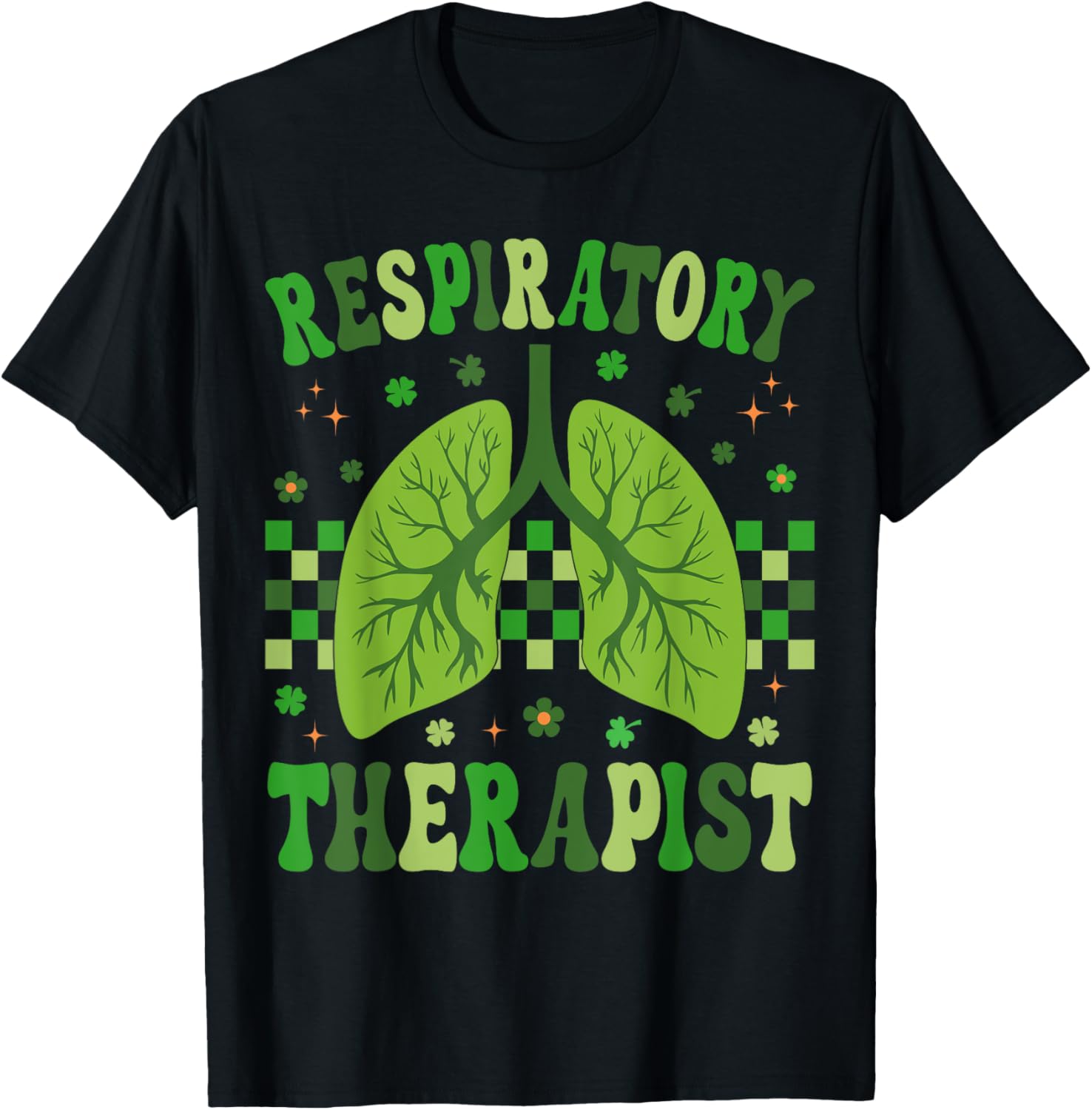 Groovy St Patrick's Day T-Shirt for Respiratory Therapy Nurses - 6