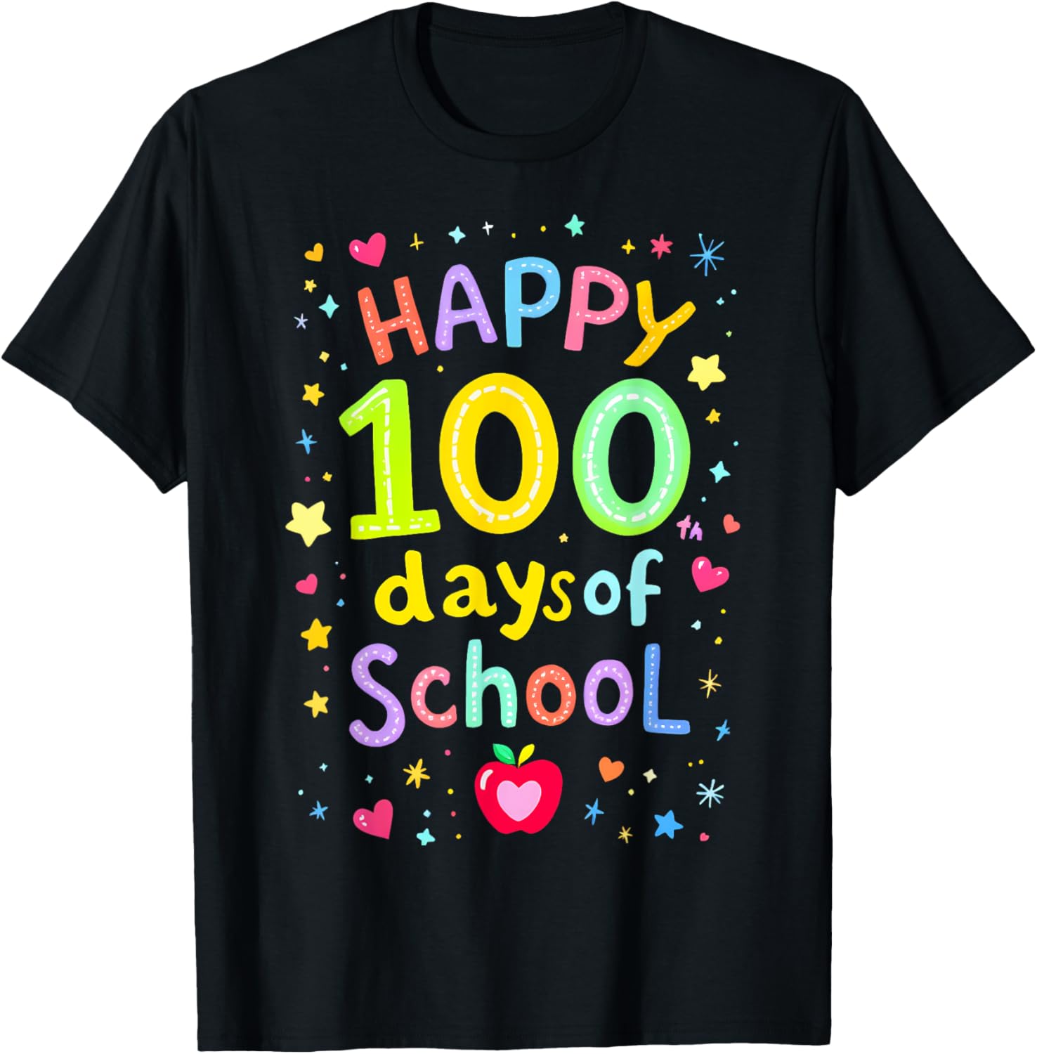 Happy 100 Days of School T-Shirt for Teachers and Students - 3