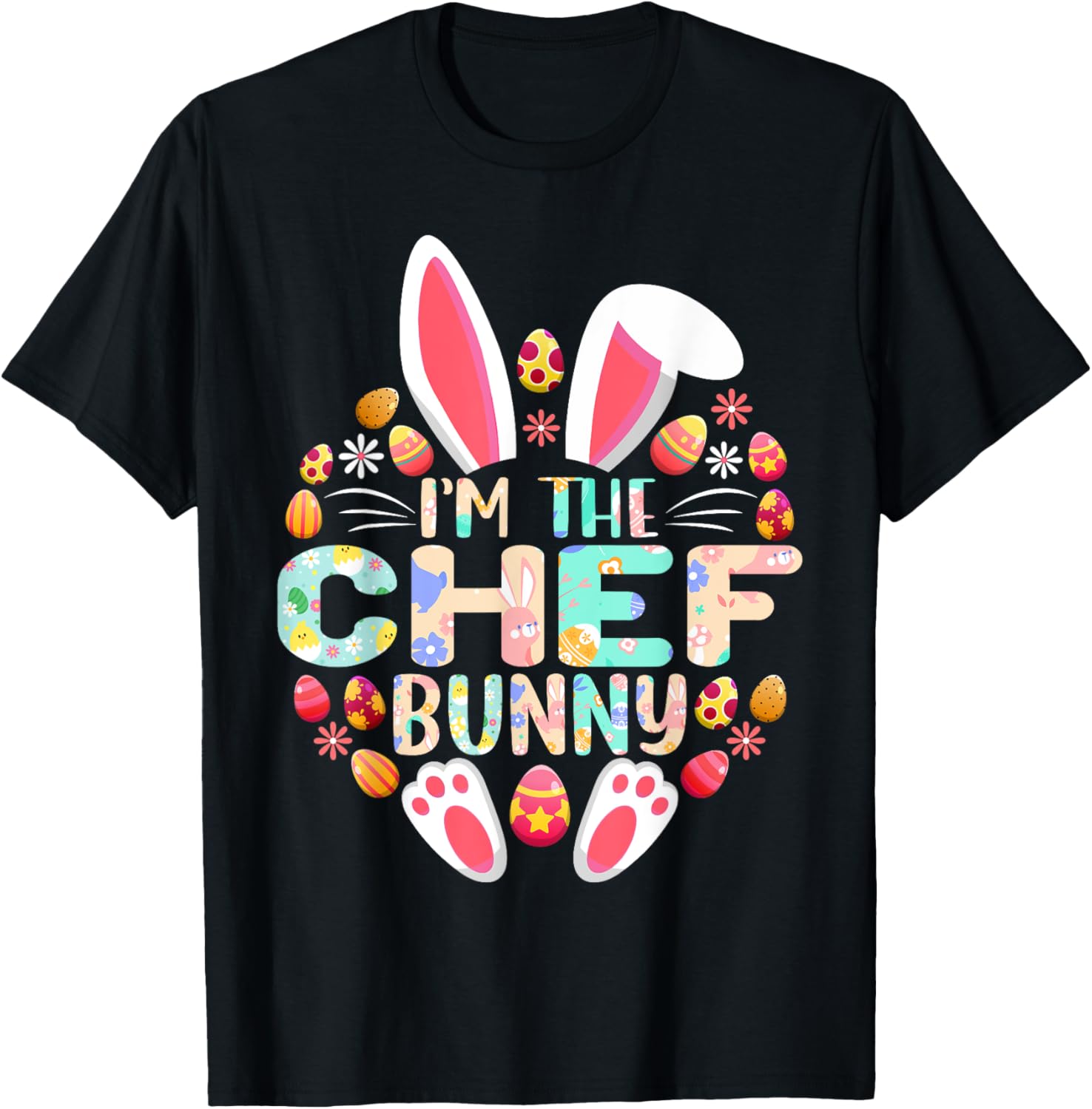 Funny Easter Family Matching T-Shirt I'm The Chef Bunny Design - 12