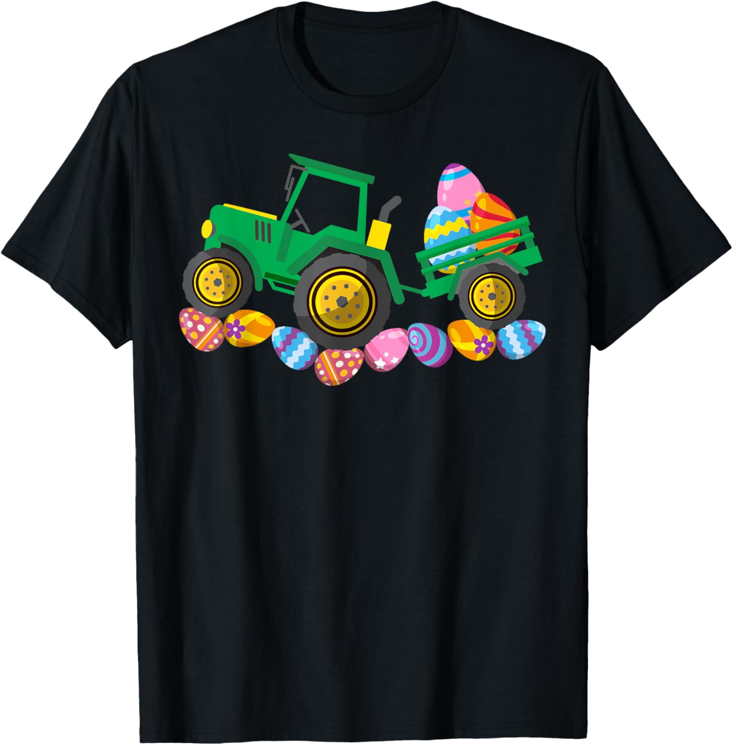Easter Bunny Toddler T-Shirt for Boys and Girls with Farmer Tractor Eggs - 13