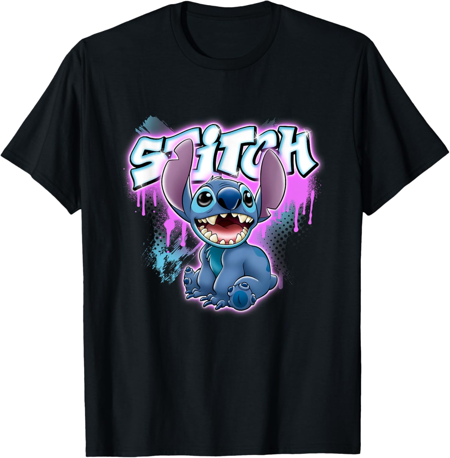 Lilo and Stitch Neon Glow T-Shirt for Cartoon Fans and Fashion Lovers - 1