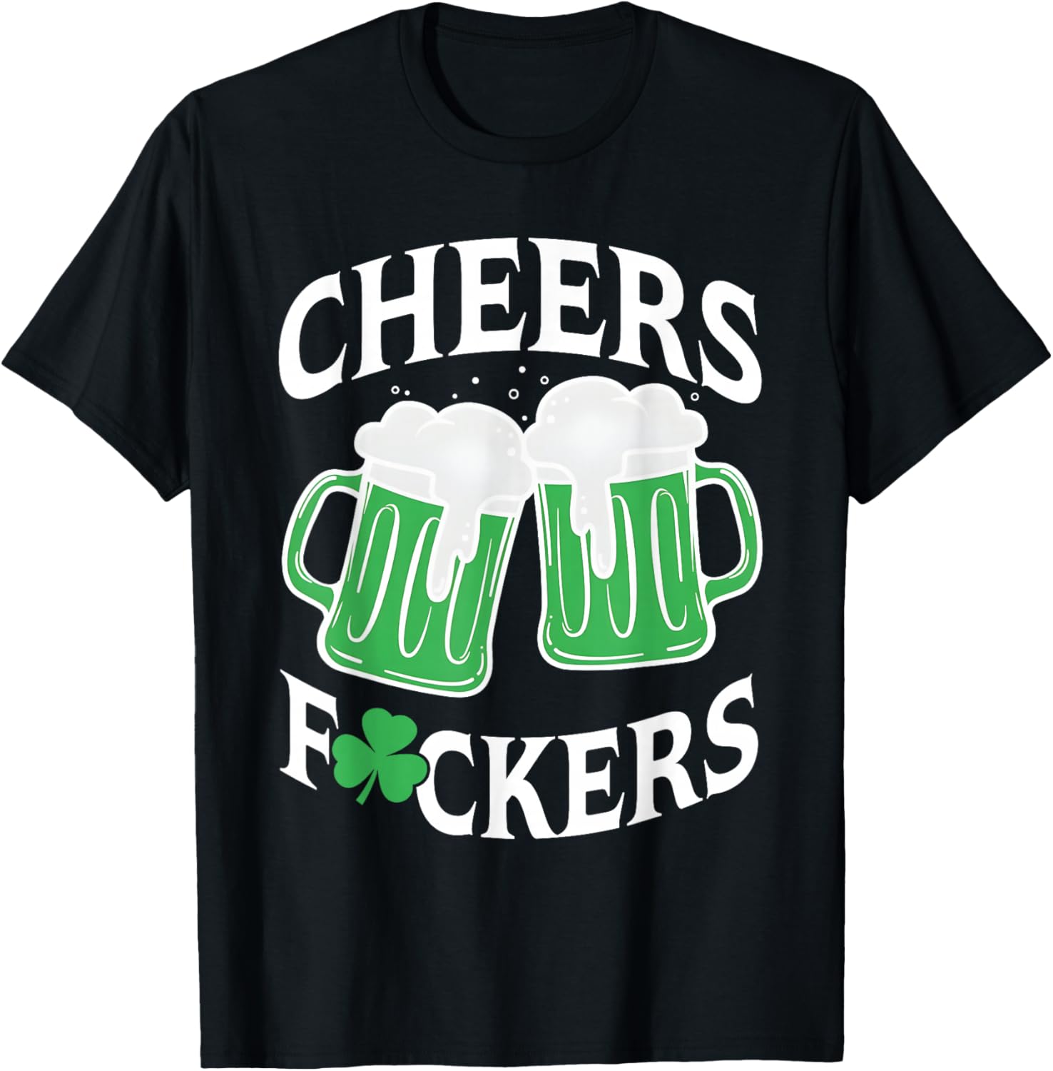 Funny St Patricks Day T-Shirt Cheers Shamrock Design for Party Fun - 3