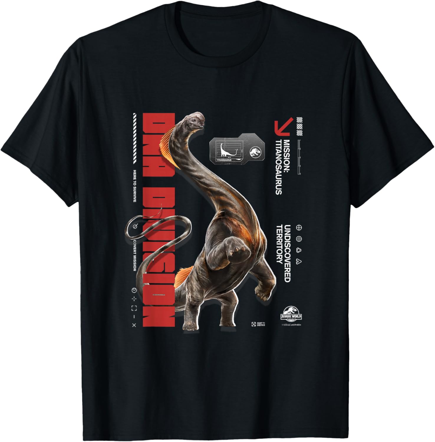 Jurassic World Rebirth Titanosaurus DNA Division T-Shirt for Dino Fans - 17