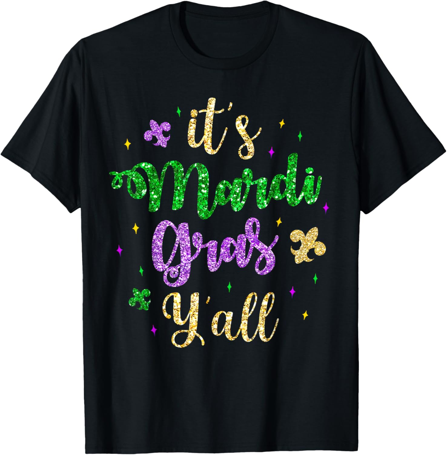 Mardi Gras Y'all Masks T-Shirt for Women and Kids - Fun Party Costume - 1