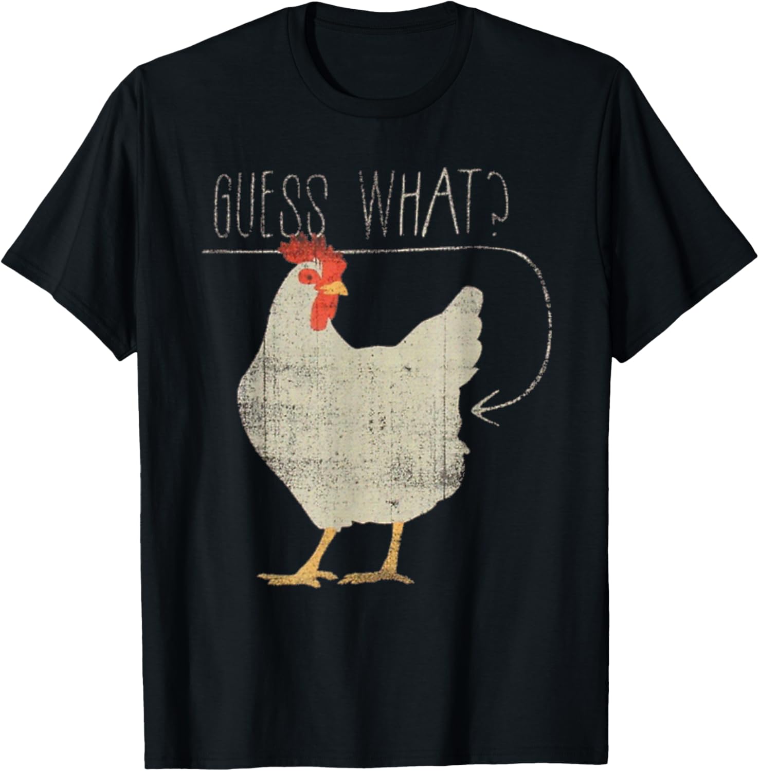 Funny Chicken Meme T-Shirt Guess What Chicken Butt Humor Apparel - 14