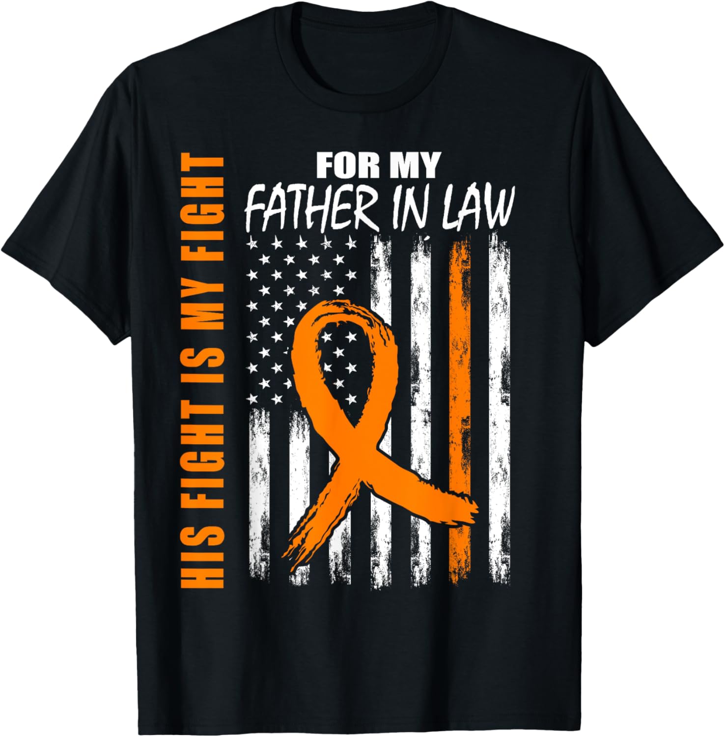 His Fight Is My Fight Father In Law MS Awareness T-Shirt for Support - 3