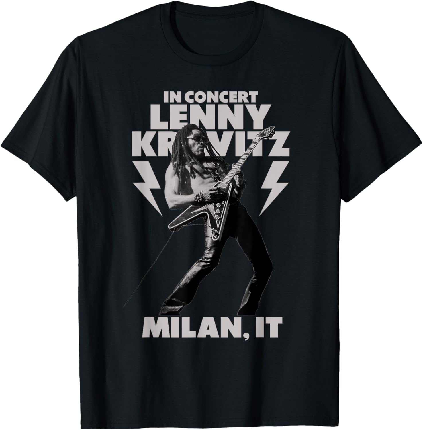 Lenny Kravitz Blue Electric Light Tour 2025 Milan T-Shirt for Fans - 1