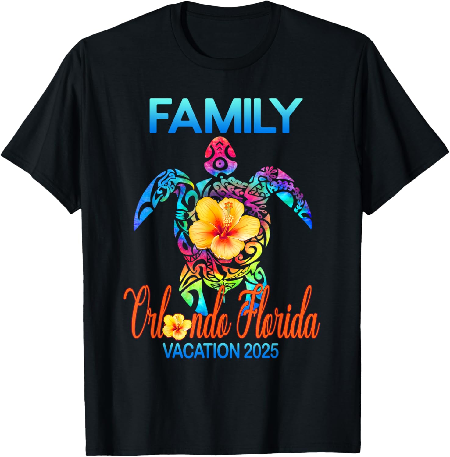 Family Orlando Florida Vacay 2025 Tie Dye T-Shirt for Fun Adventures - 3