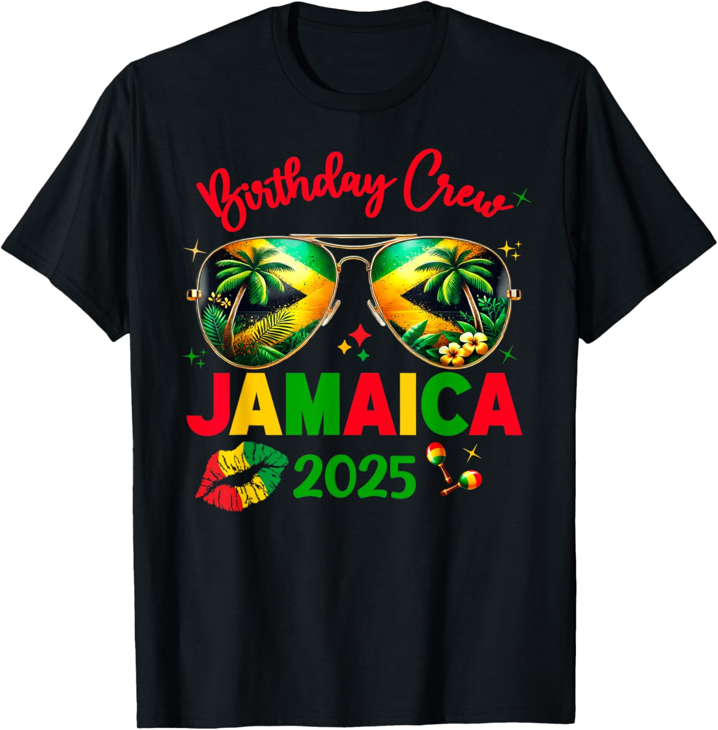 50th Birthday Girl Queen Jamaica Vacation Matching T-Shirt Outfit - 1