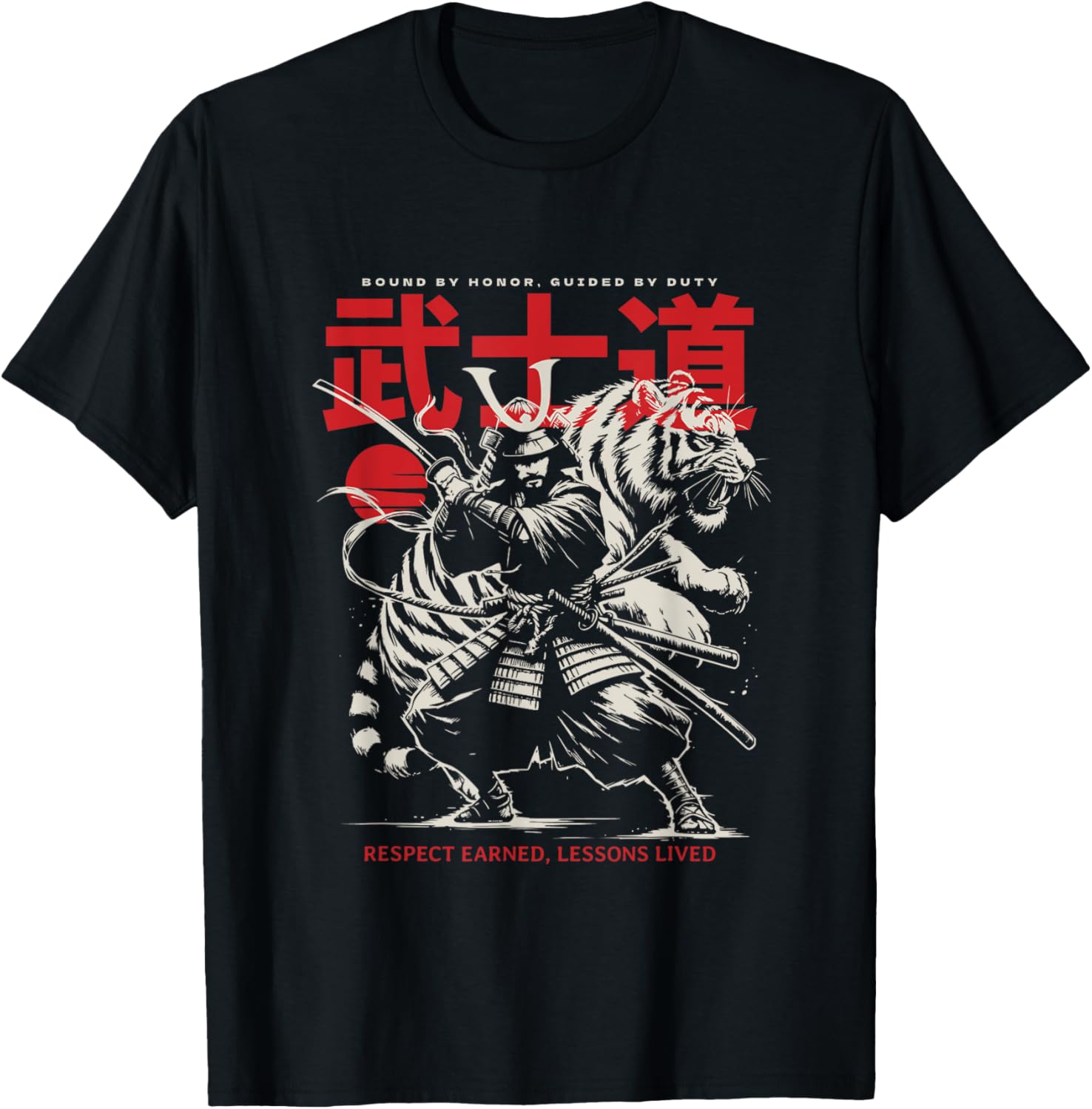 Samurai Tiger Bushido Oni Ronin Warrior T-Shirt for Unique Style - 7