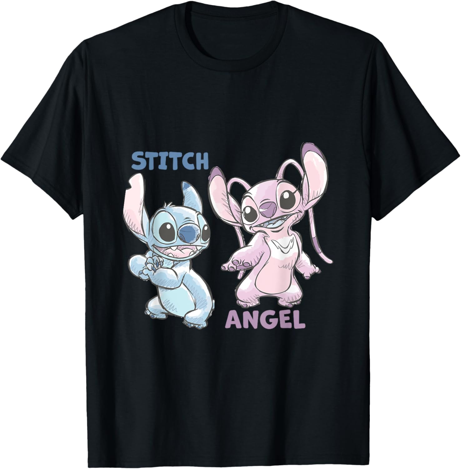 Disney Lilo and Stitch Moments T-Shirt featuring Angel and Stitch Design - 5