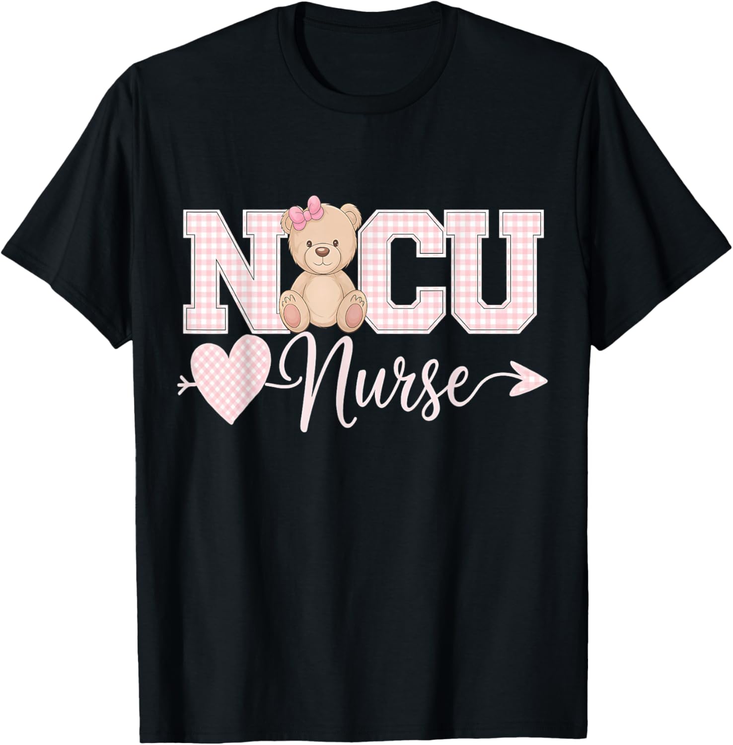 Coquette Bow NICU Nurse T-Shirt for Caring Neonatal ICU RNs - 6
