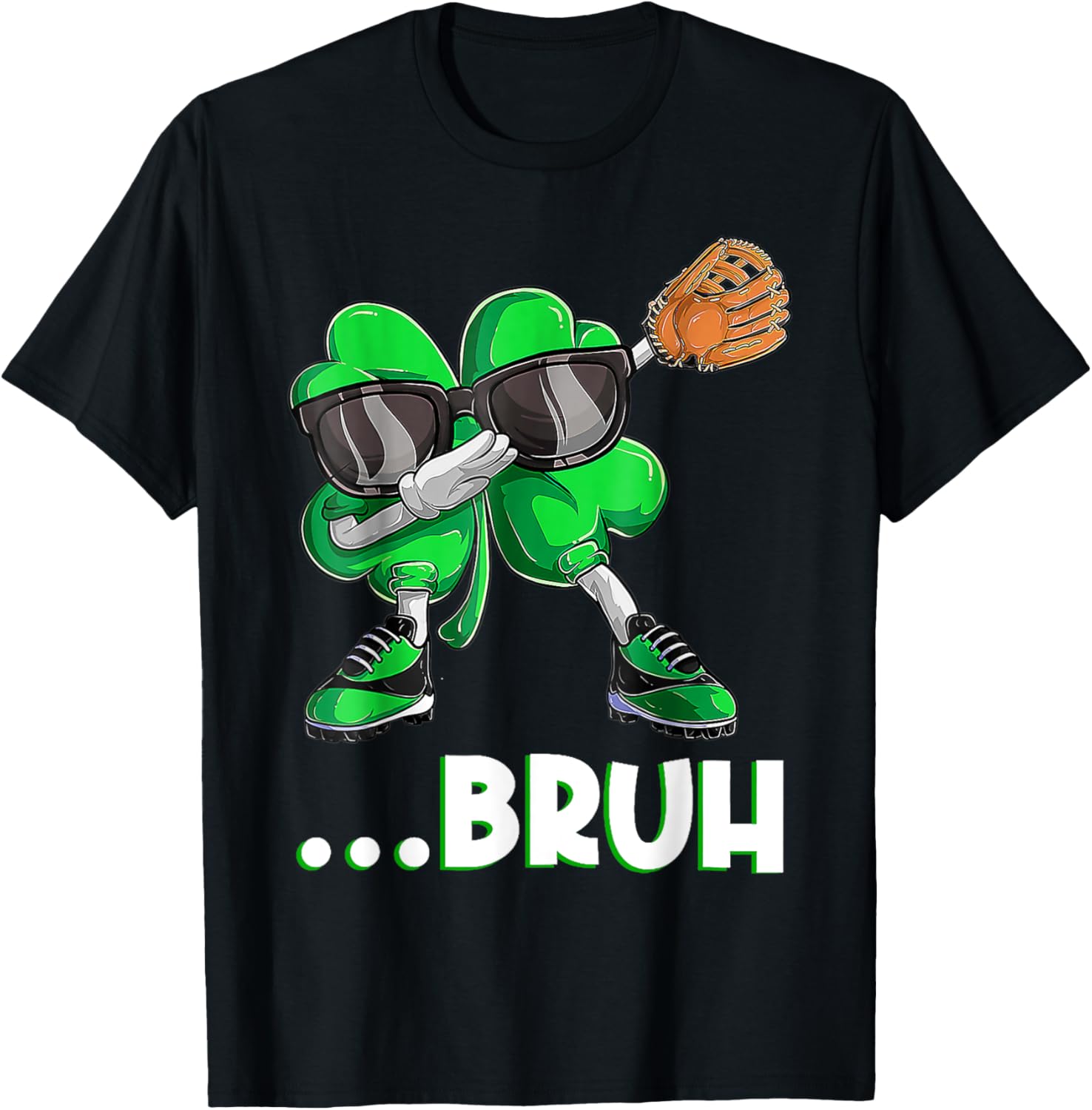 Bruh Dabbing Shamrock T-Shirt for St Patrick's Day - Fun Men's Apparel - 3
