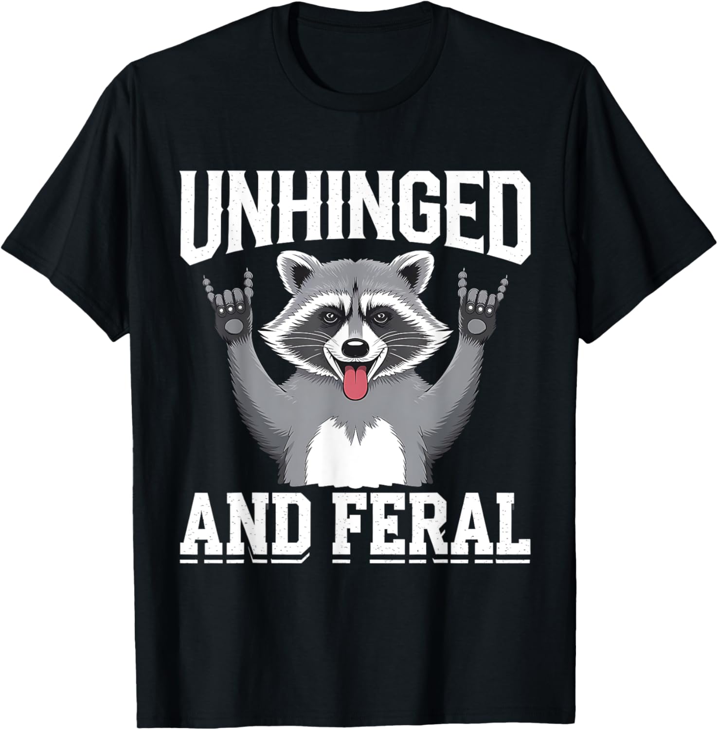 Feral Raccoon Retro Chaos Vibes T-Shirt for Fun and Stylish Outfits - 13