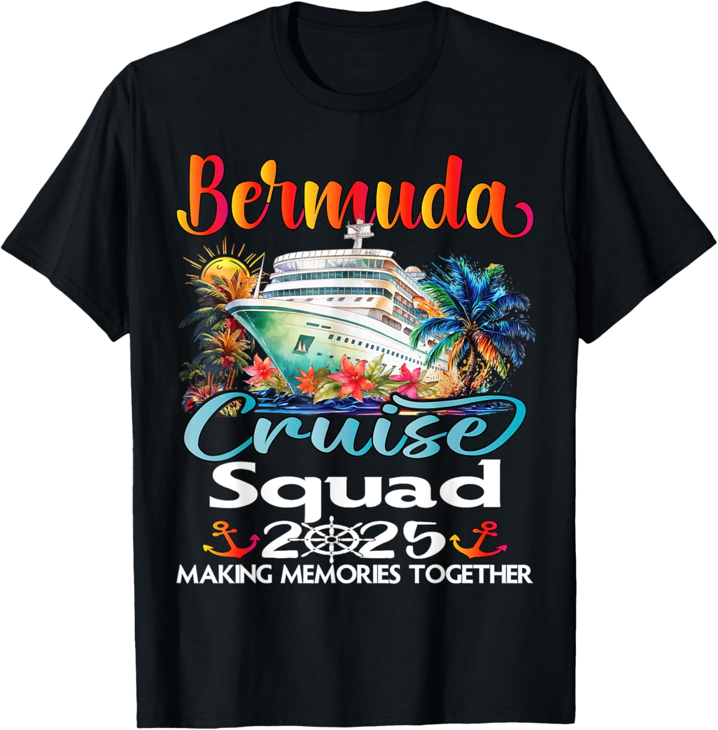 Bermuda Cruise Squad 2025 Family T-Shirt for Fun Adventures at Sea - 26
