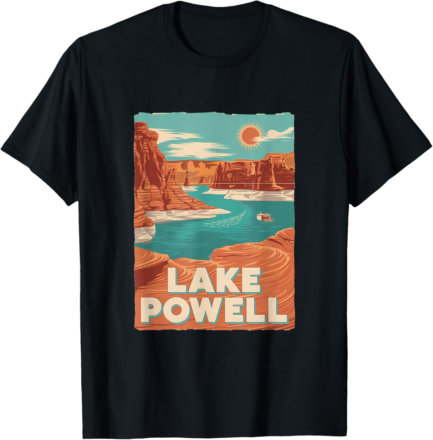 Lake Powell Vintage Canyon Sun Adventure T-Shirt for Outdoor Lovers - 21