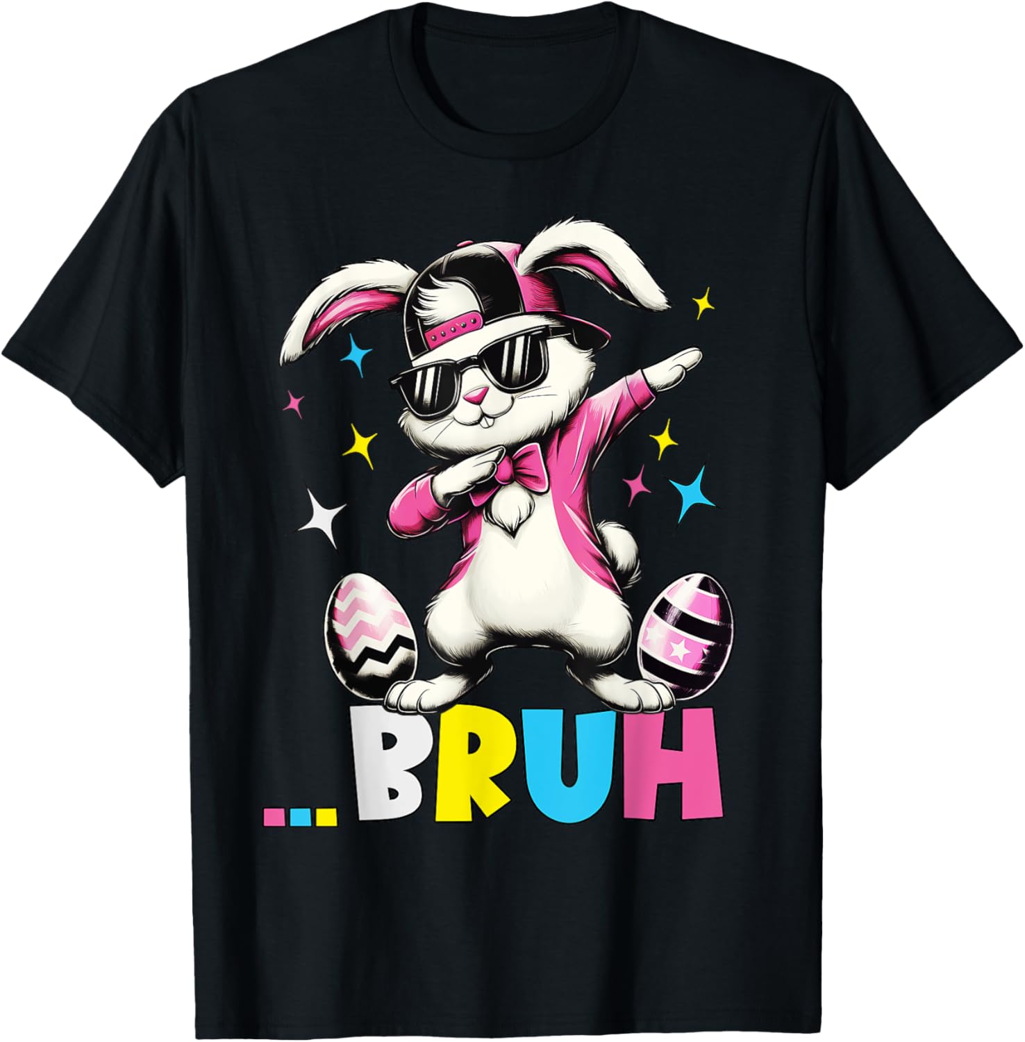 Cool Dabbing Bunny Sunglasses Easter T-Shirt for Kids and Teens - 4