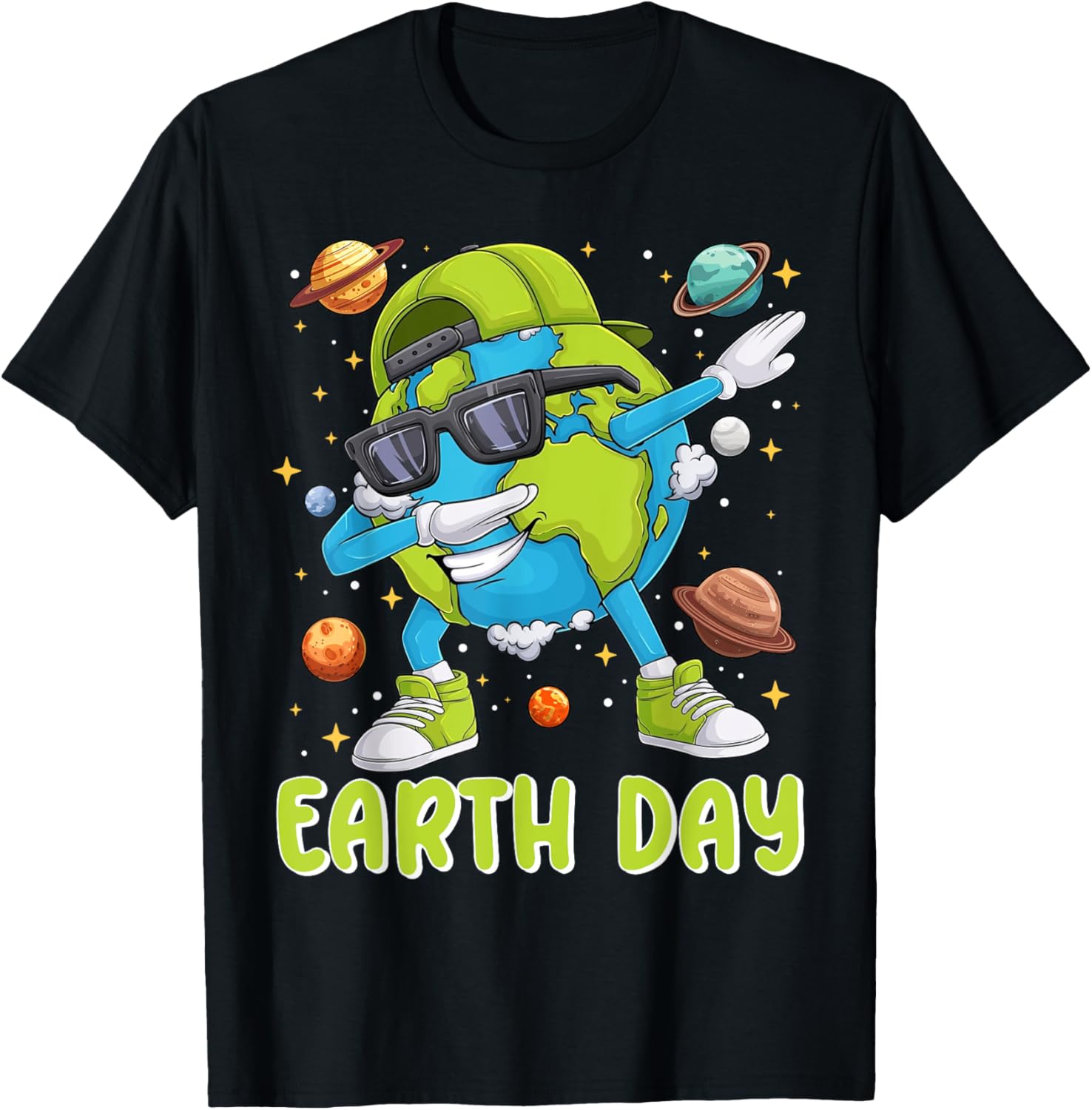 Cute Dabbing Earth Day 2025 T-Shirt for Kids and Toddlers - 19