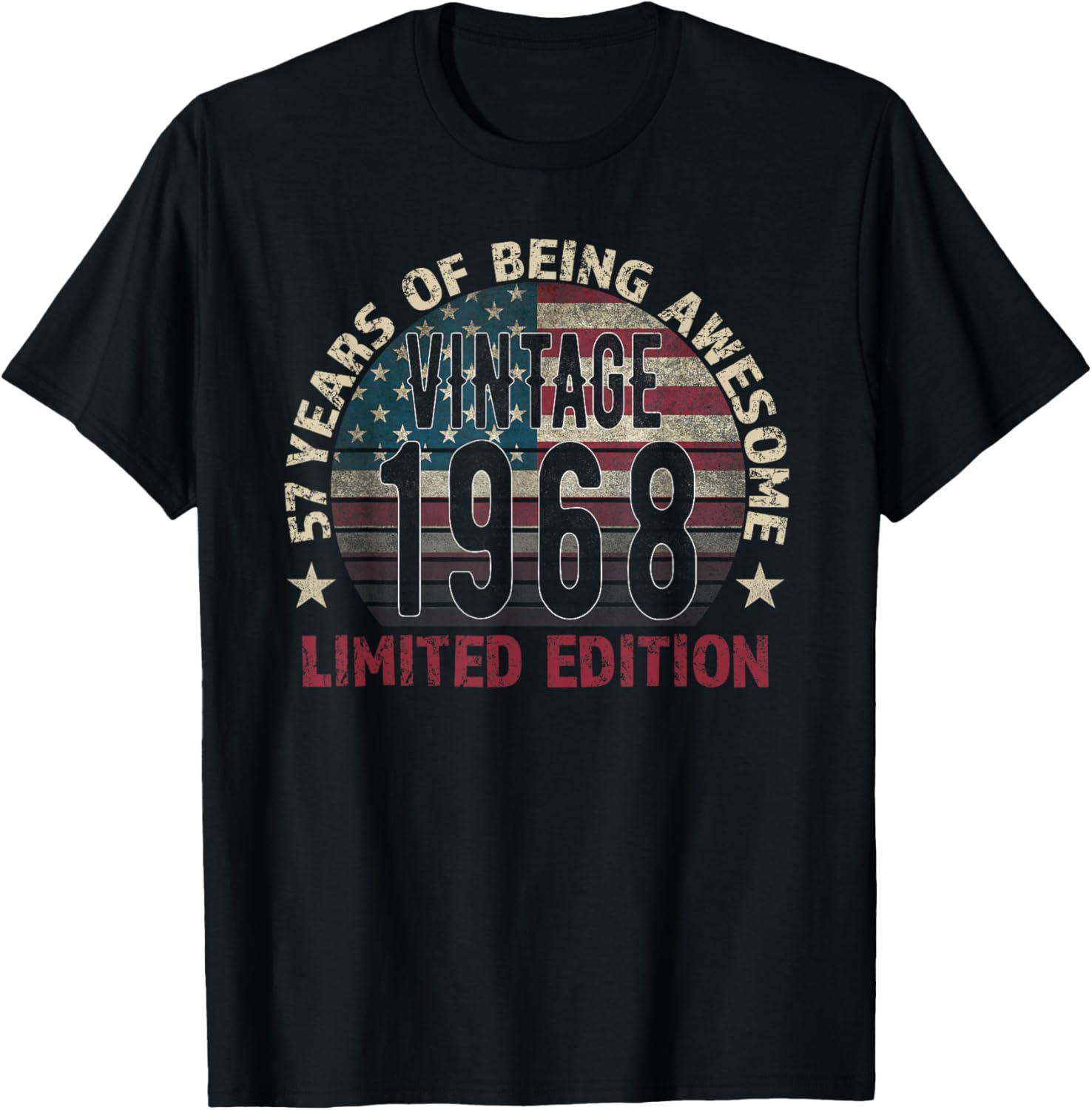 Vintage 57th Birthday Gift T-Shirt for Men Born in 1968 - Celebrate 57! - 2