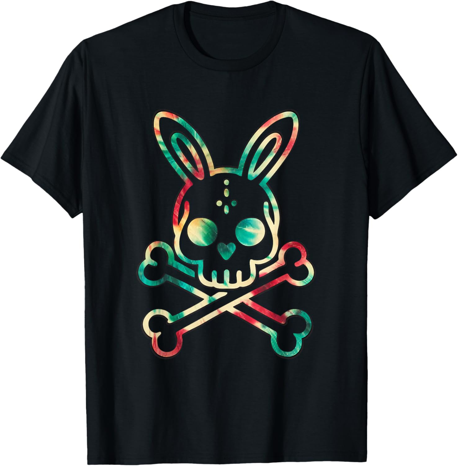 Tie Dye Bunny Skull Rabbit Skeleton Men’s T-Shirt for Unique Style - 18