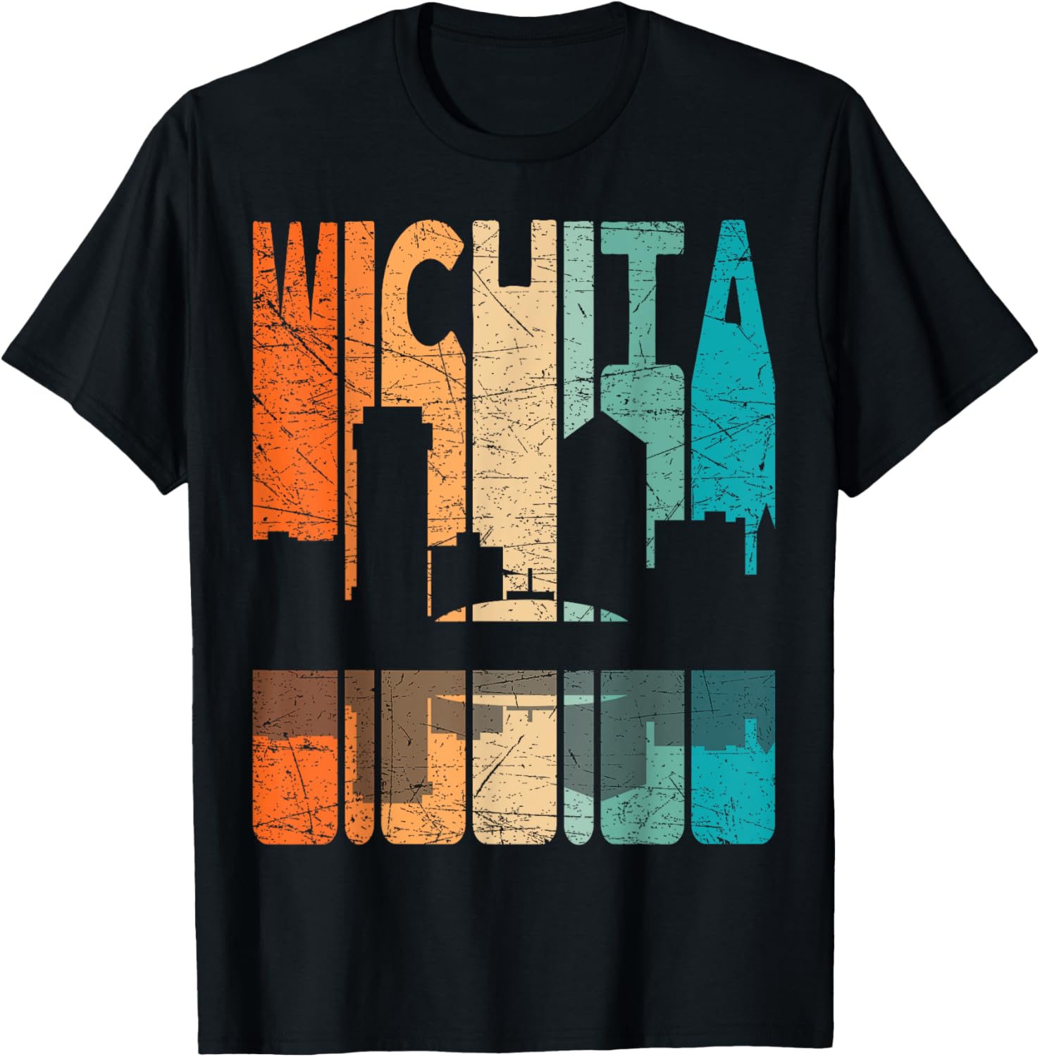 Wichita Vintage Retro T-Shirt Kansas Style for Comfortable Casual Wear - 8