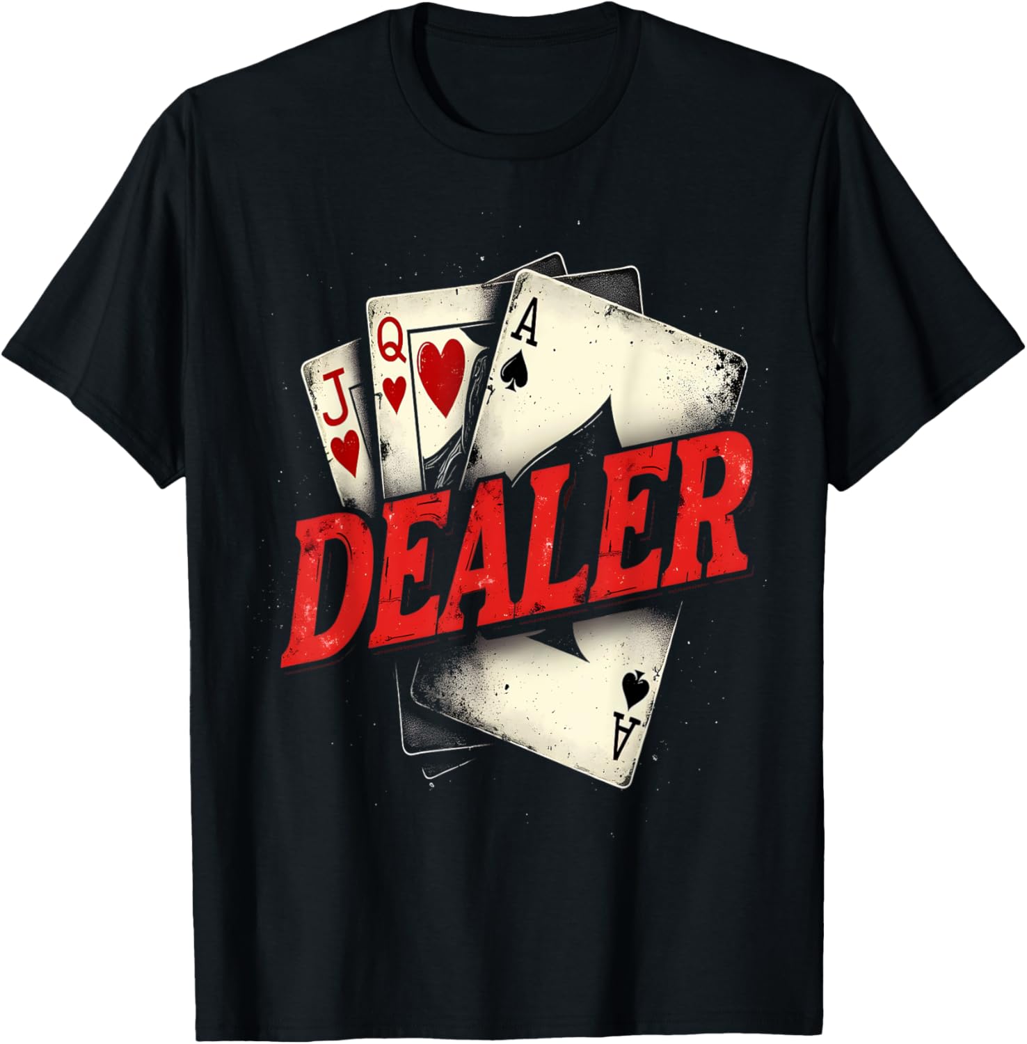 Dealer Playing Cards Poker T-Shirt for Casino Enthusiasts - 1