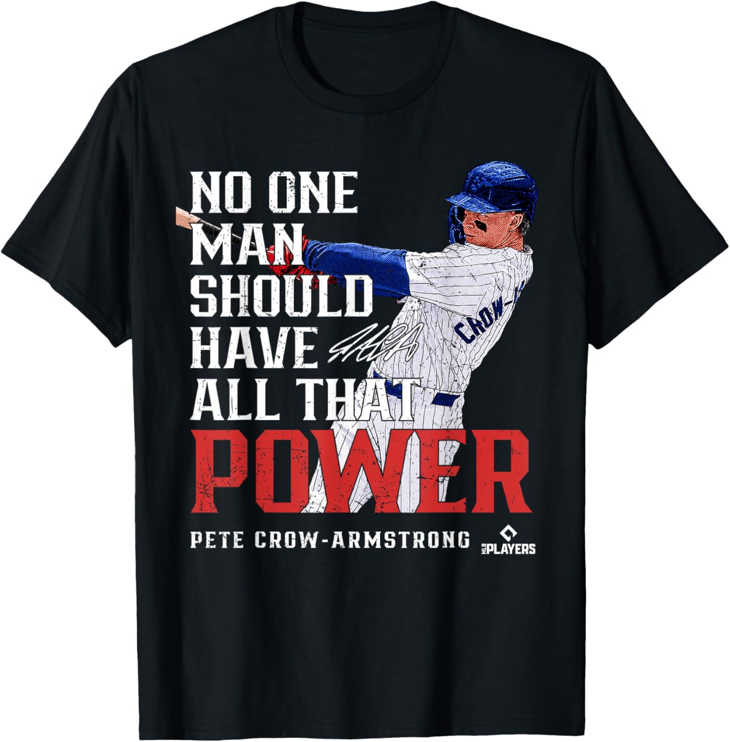 Pete Crow-Armstrong Power Chicago Baseball T-Shirt for Fans - 1