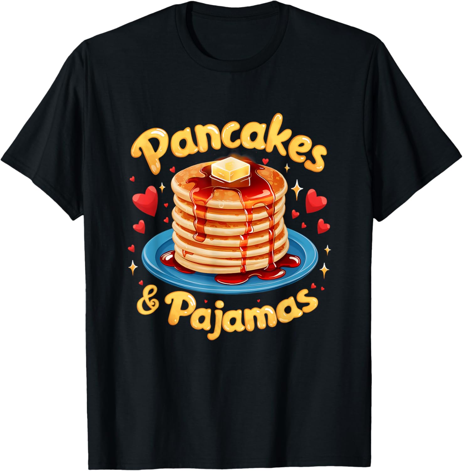 Adorable Pancakes And Pajamas Breakfast Fun Friends T-Shirt for Foodies - 5