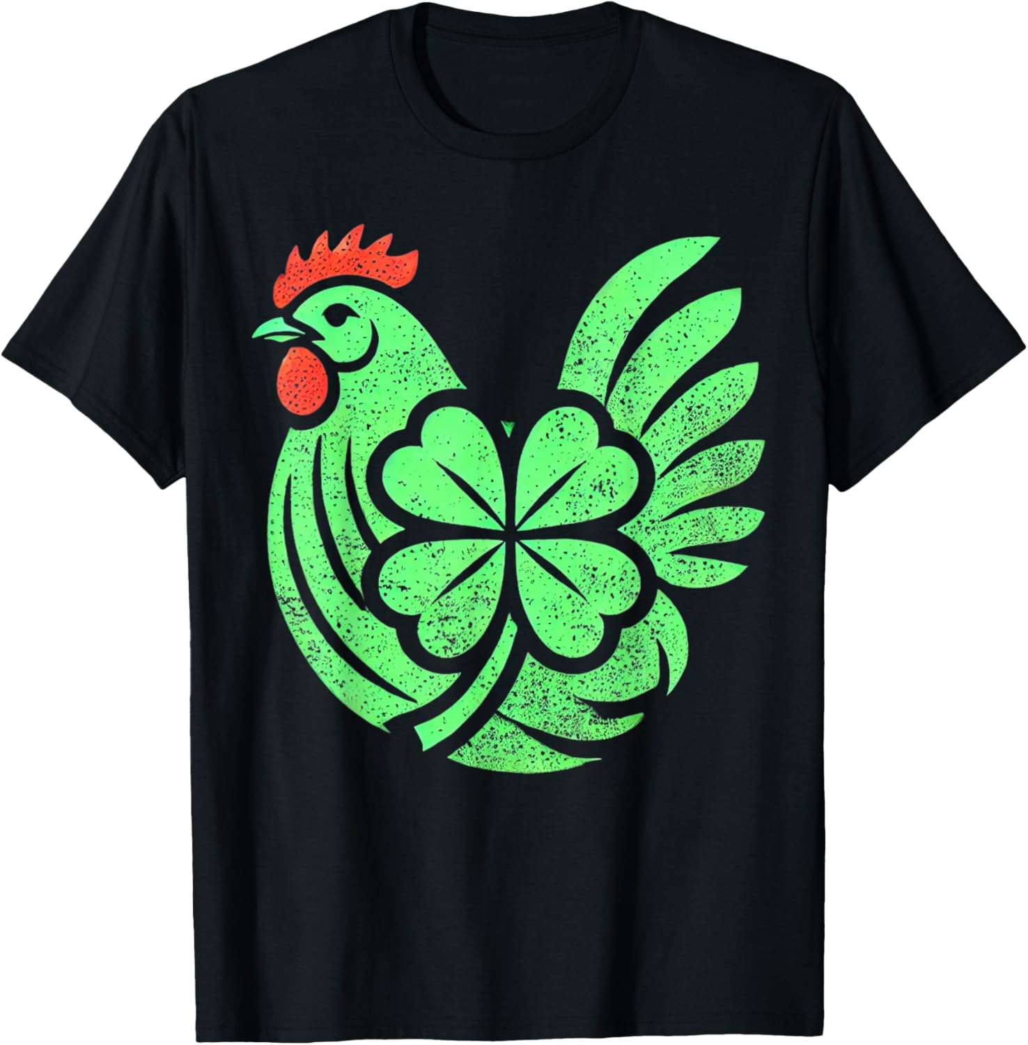 Cute Chicken Hen Shamrock St. Patrick's Day T-Shirt for Festive Fun - 14