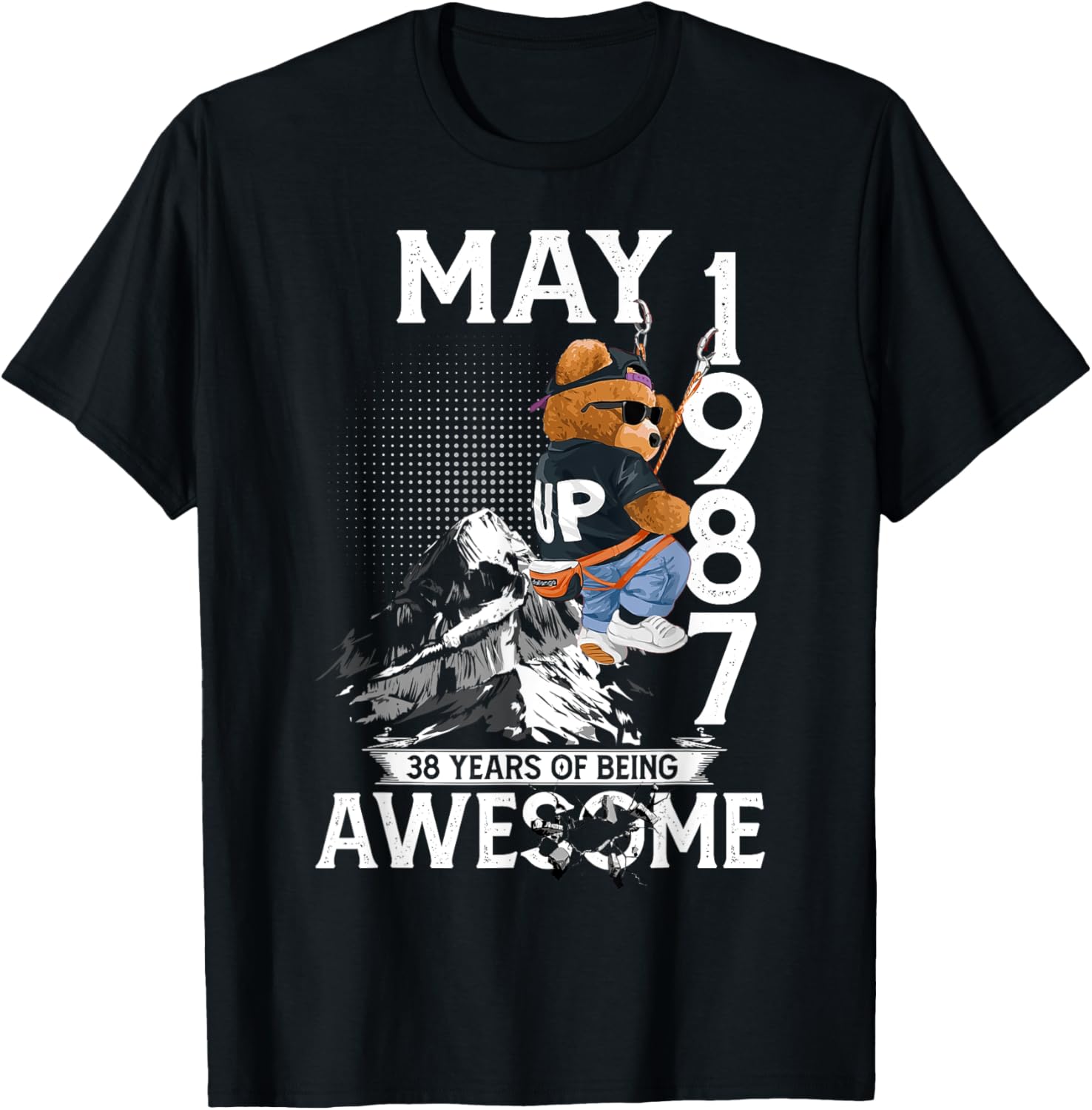 38th Birthday Bear Legends May 1987 T-Shirt for Men Casual Wear - 19