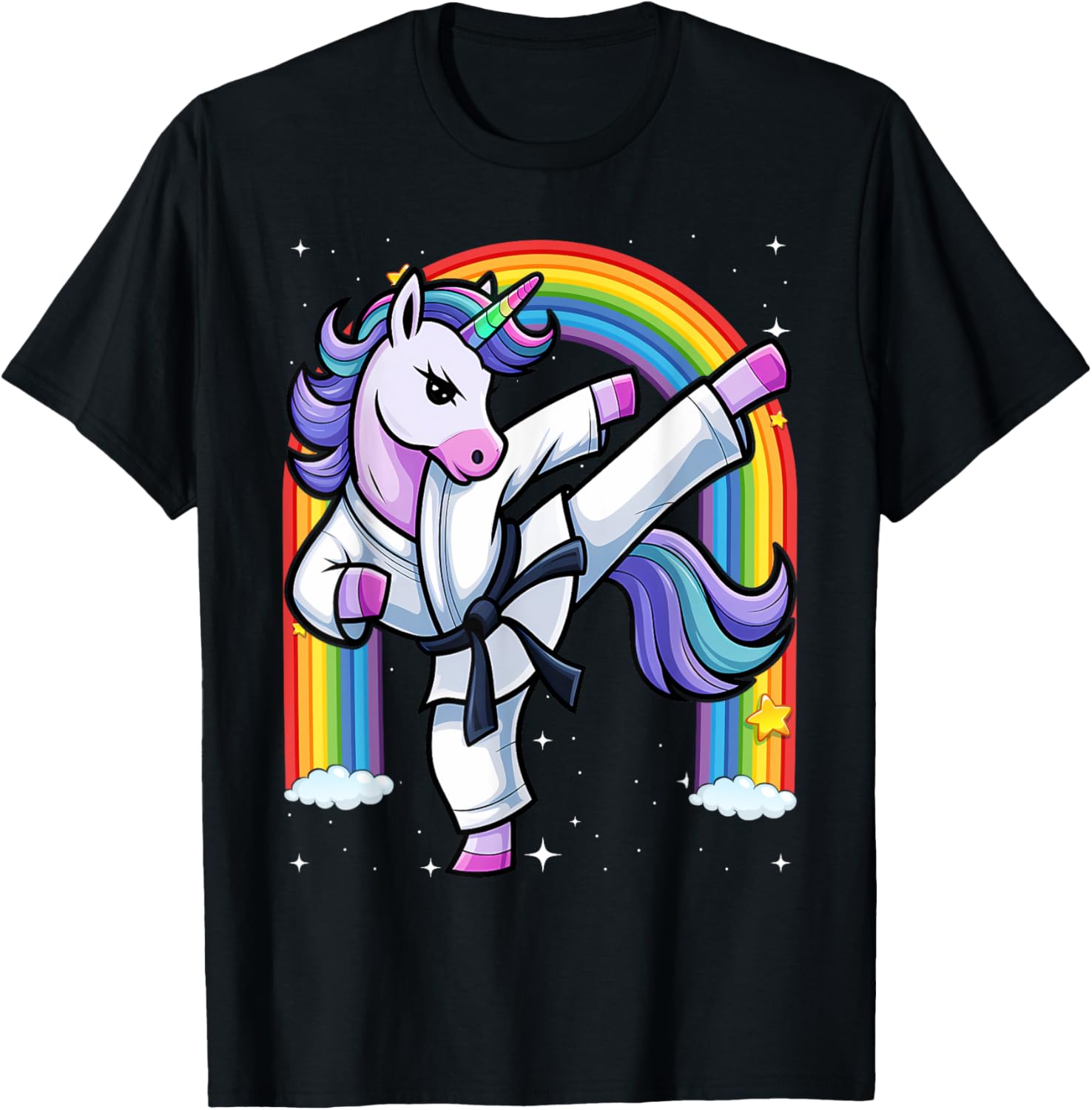 Funny Unicorn Karate Girl Taekwondo T-Shirt for Martial Arts Fans - 5
