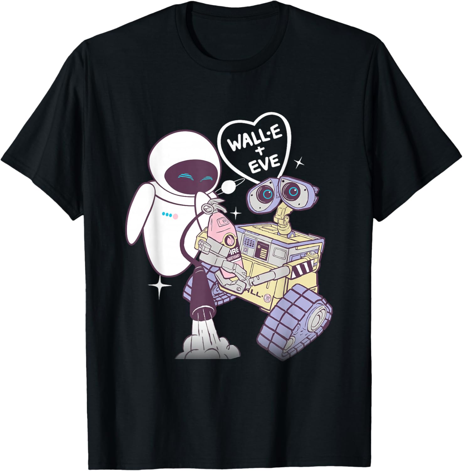 Disney Wall-E and EVE Valentine's Day Love Heart T-Shirt for Couples - 6
