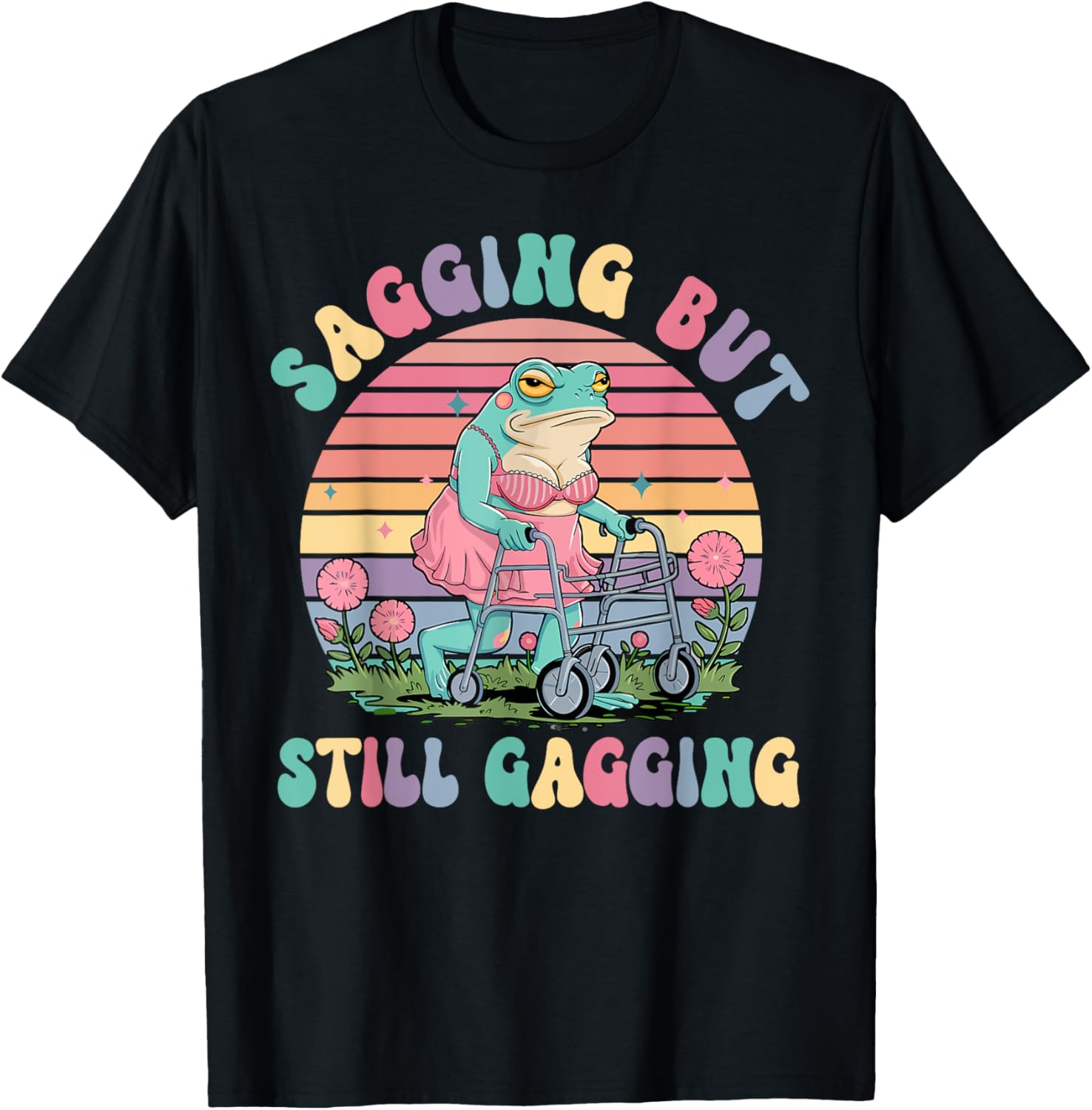 Funny Sagging Frog Meme T-Shirt for Adults - Embarrassing Gift Idea - 9