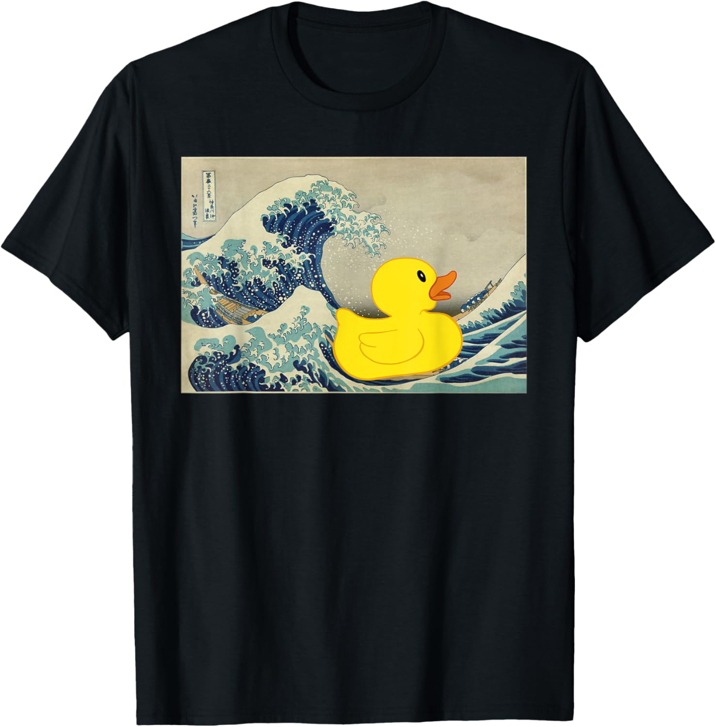 Rubber Duck on Great Wave T-Shirt – Fun and Unique Beachwear Style - 28