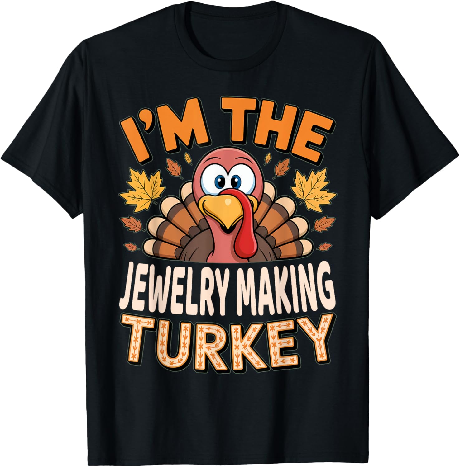 Thanksgiving Jewelry Making Turkey T-Shirt for Creative Celebrations - 2