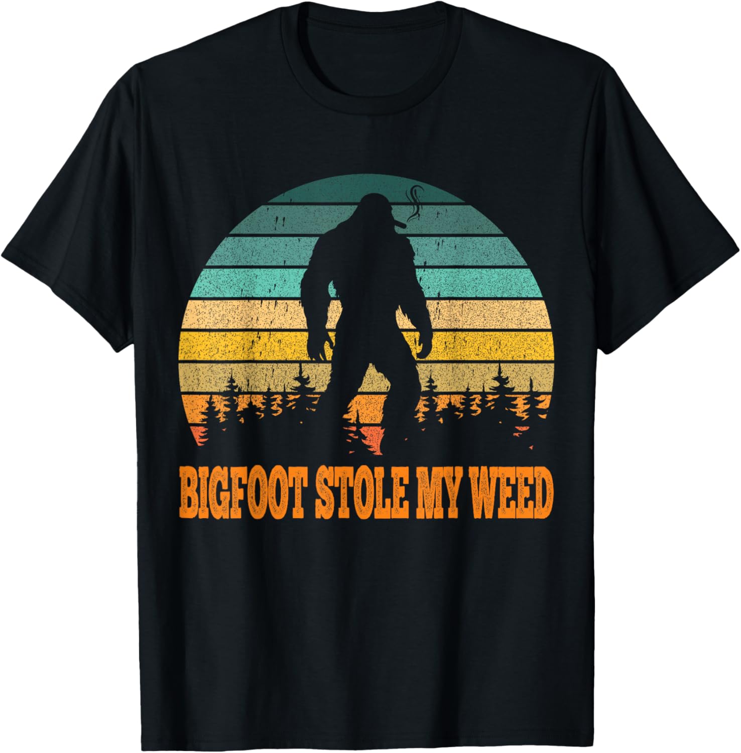Vintage Bigfoot Stole My Weed Funny T-Shirt for Men - Perfect Gift Idea - 14