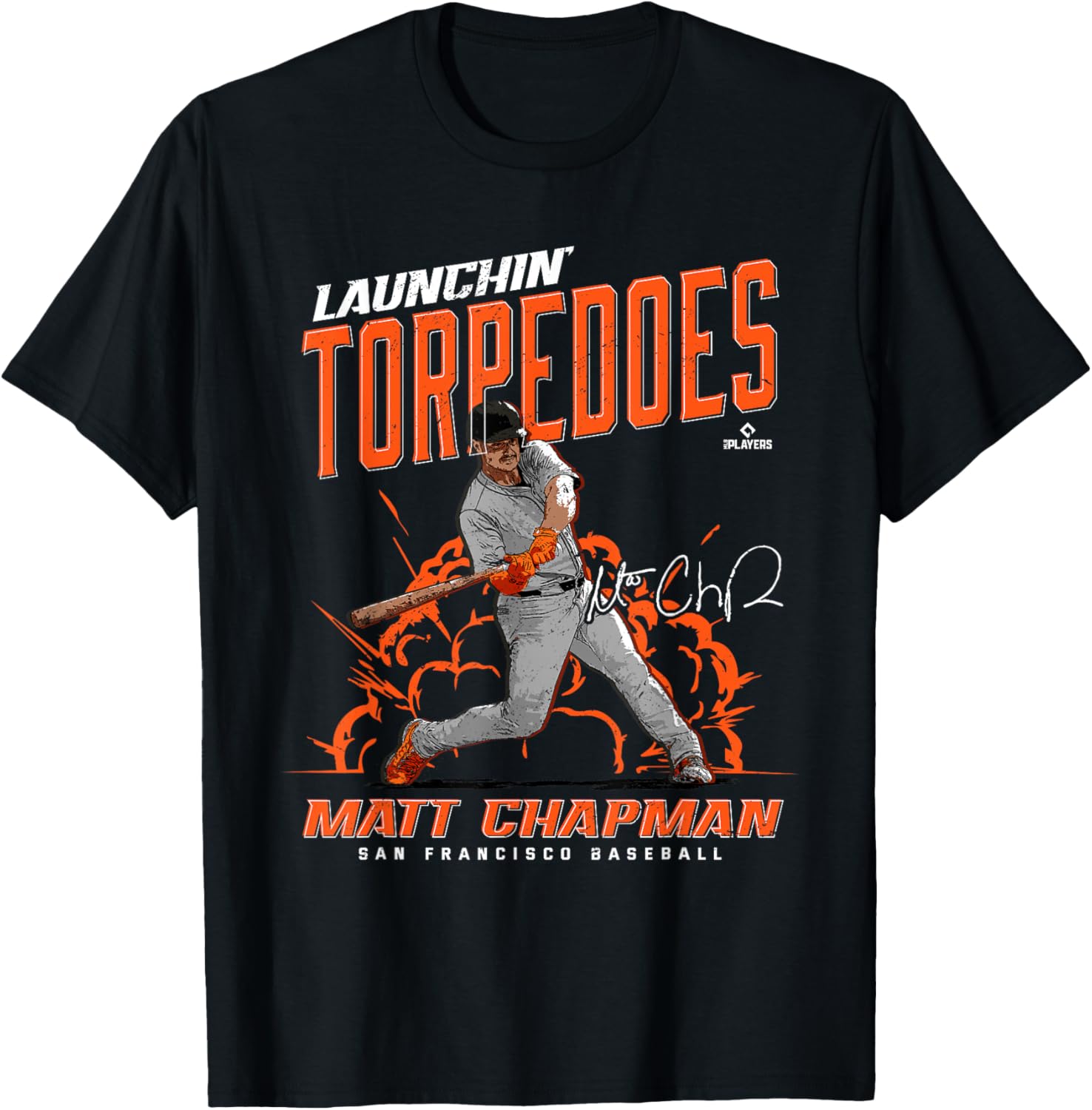 Matt Chapman Launchin' Torpedoes San Francisco Baseball T-Shirt - 2