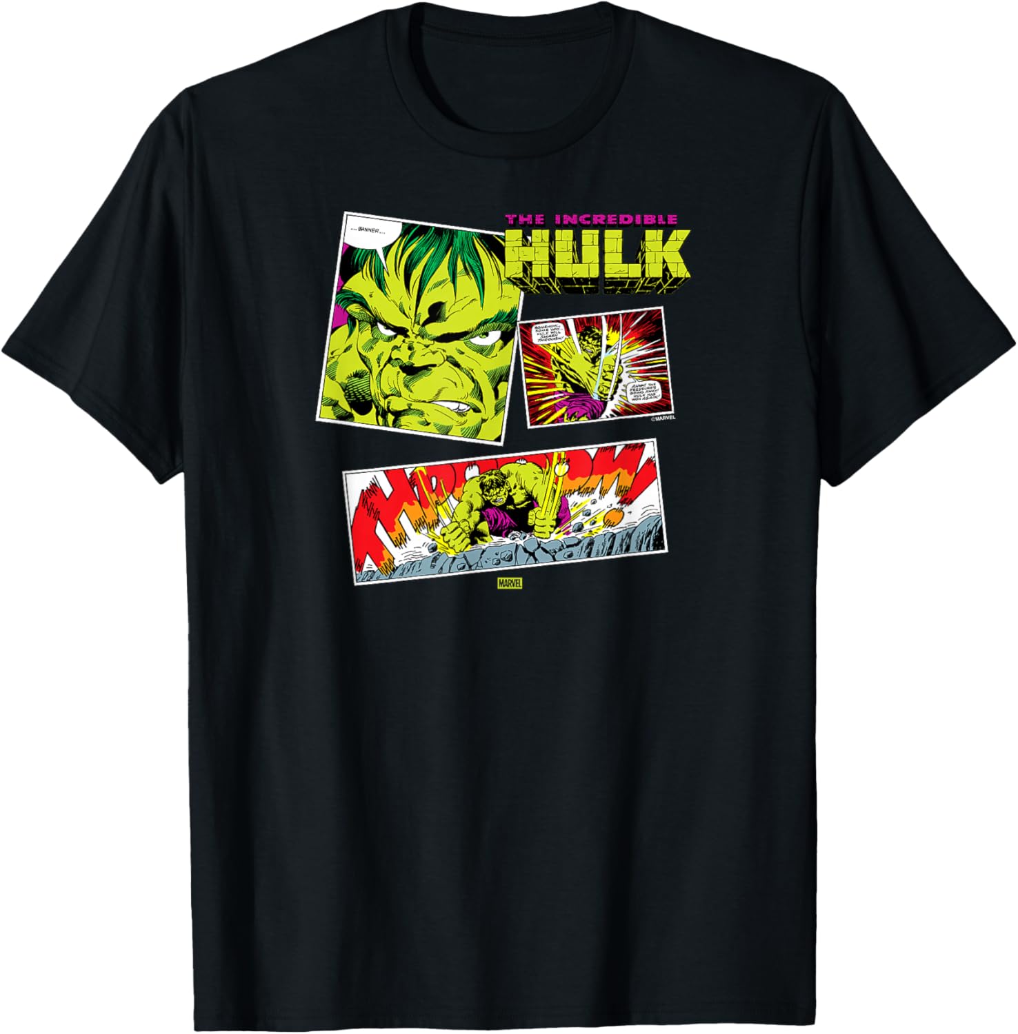 Marvel Hulk Comic Book Panel T-Shirt for Fans of Superhero Apparel - 20