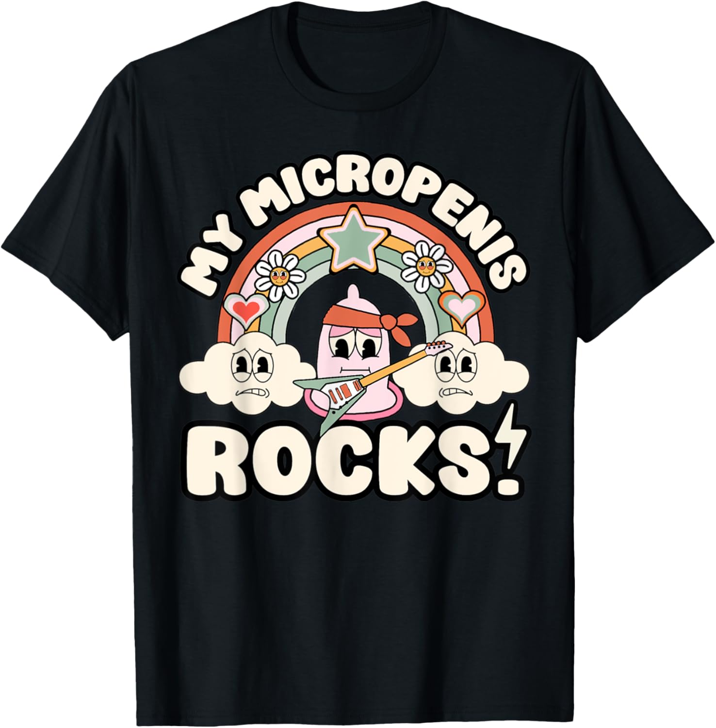 Funny Retro Micropenis Rocks T-Shirt for Adult Humor Lovers - 8