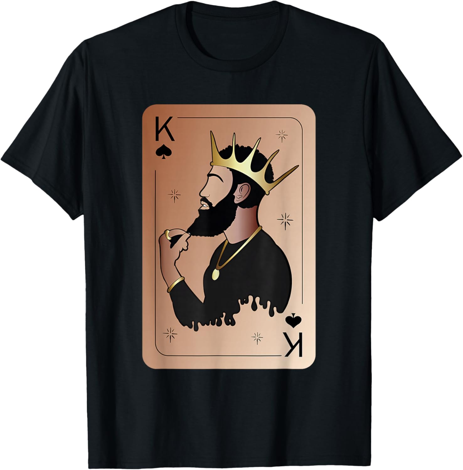 Spades King T-Shirt with Crown for Black History Month Celebration - 1
