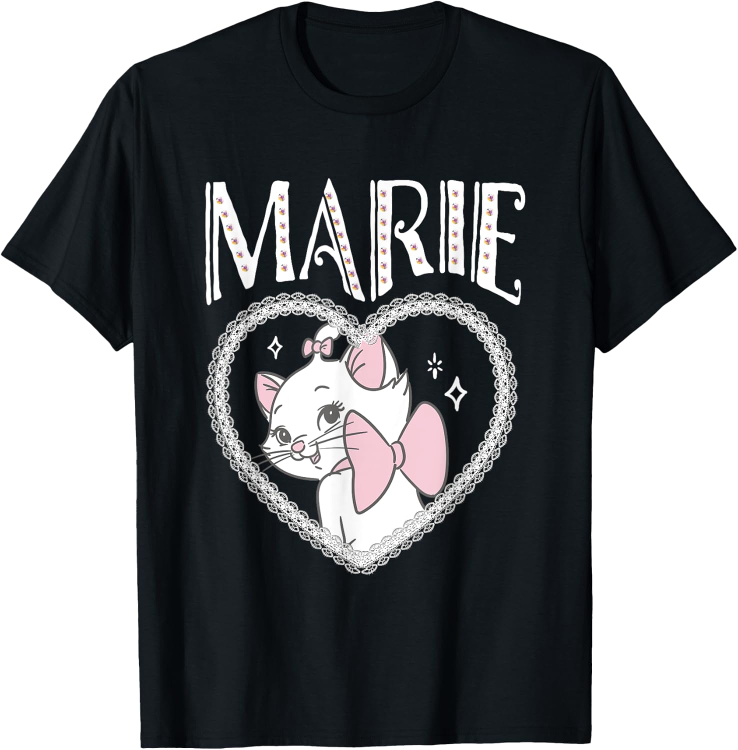 Disney Aristocats Marie Heart Frame Valentine's Day T-Shirt for Cat Lovers - 9