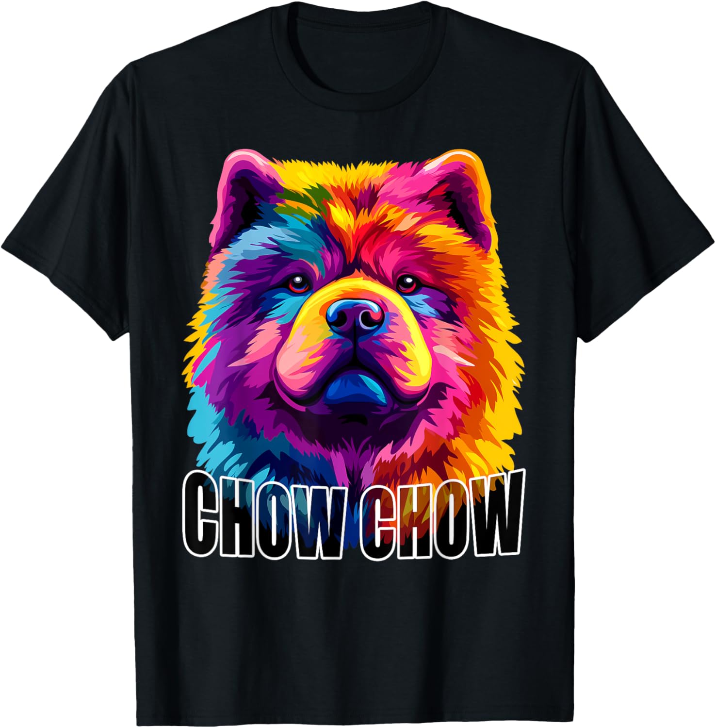 Colorful Chow Chow Dog Lover T-Shirt for Men, Women, and Youth - 1