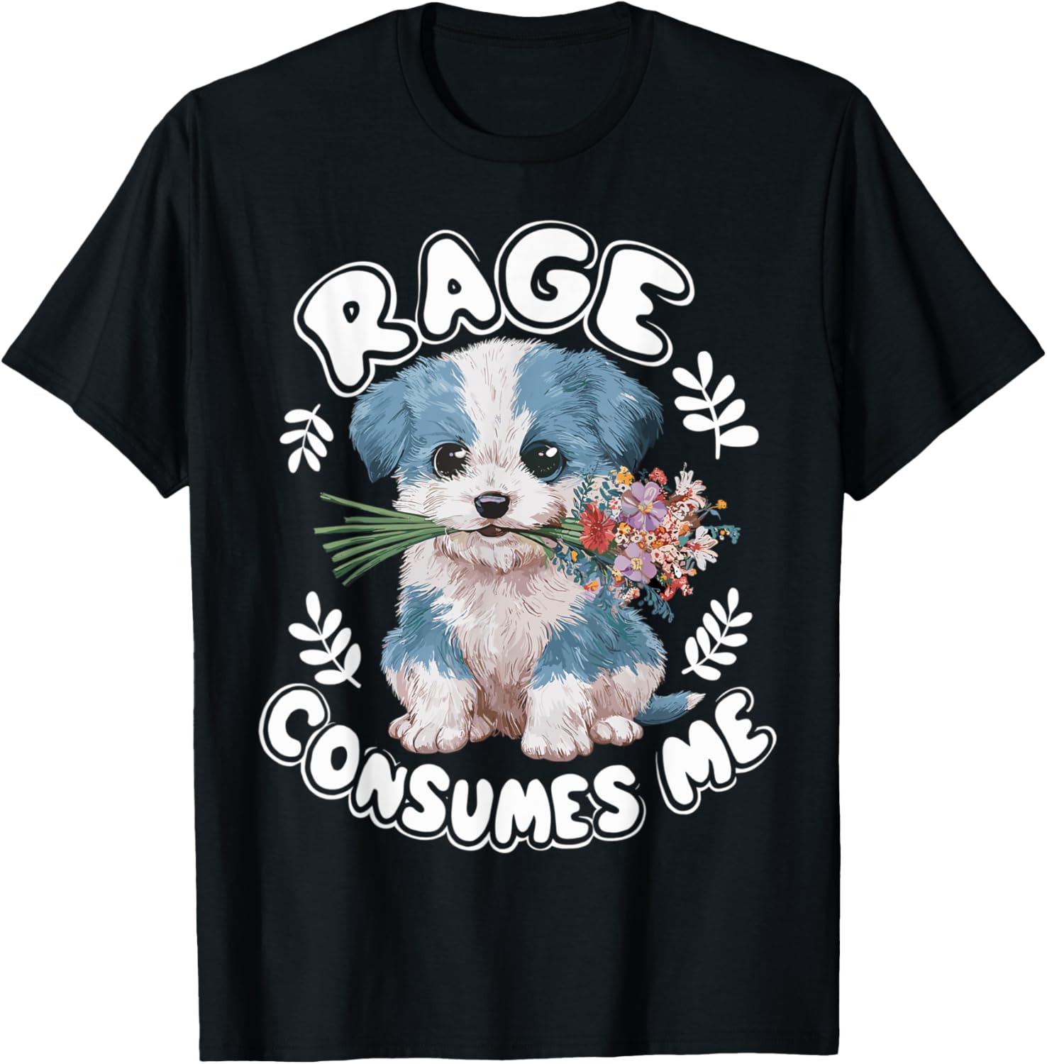 Cute Puppy Rage Cat Meme T-Shirt for Men and Women - Funny Gift Idea - 10